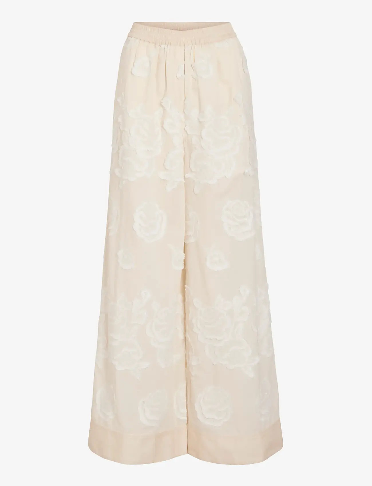 ROUGE EDIT - ROUZOELLA HW WF F/L TROUSER - bukser med brede ben - birch - 1