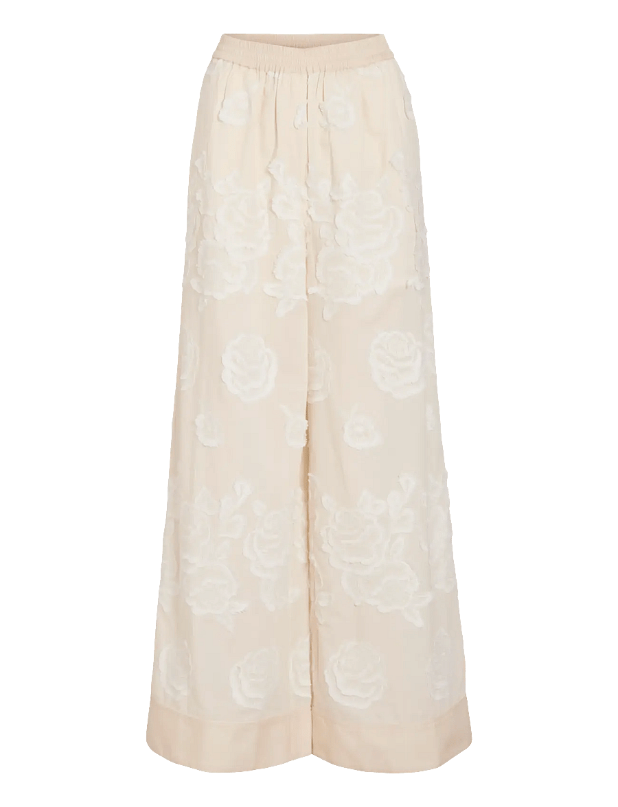 ROUGE EDIT - ROUZOELLA HW WF F/L TROUSER - laia säärega püksid - birch - 1