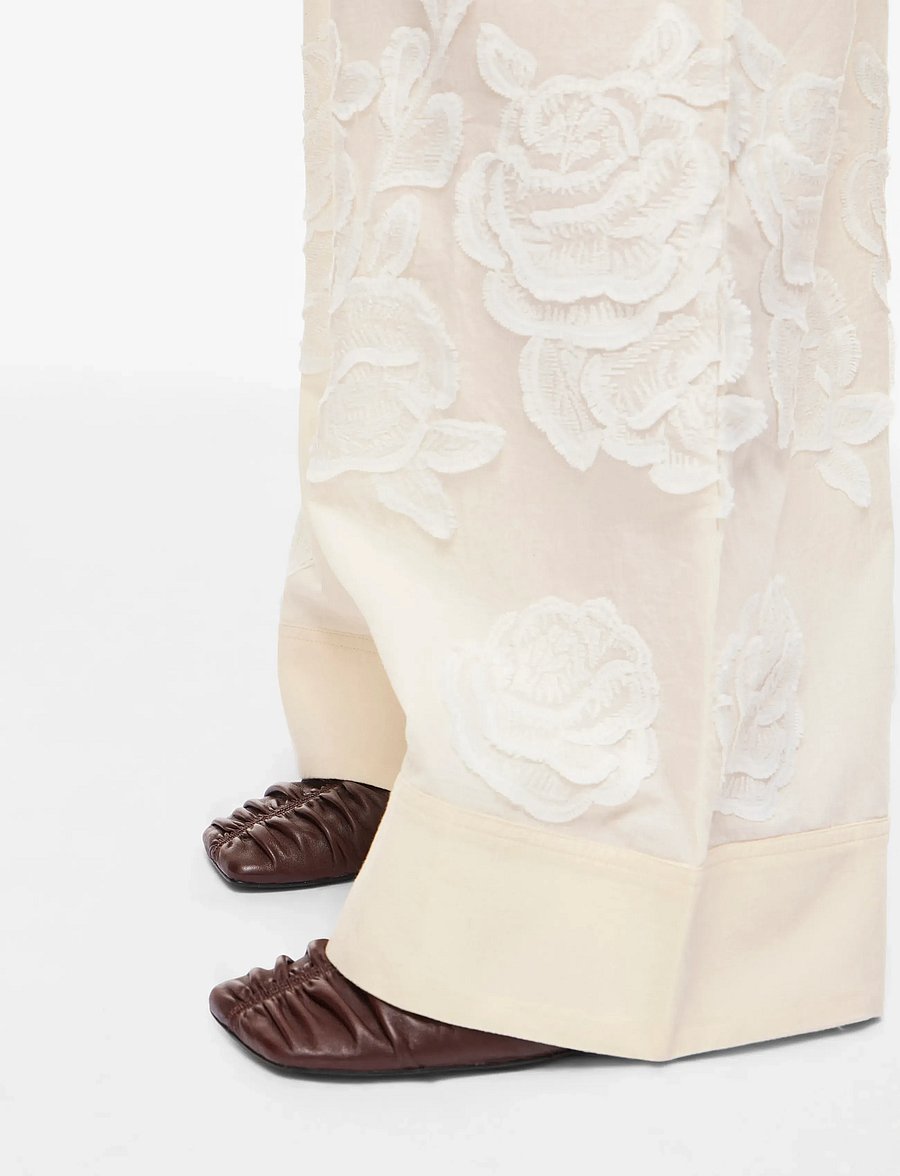 ROUGE EDIT - ROUZOELLA HW WF F/L TROUSER - hosen mit weitem bein - birch - 5
