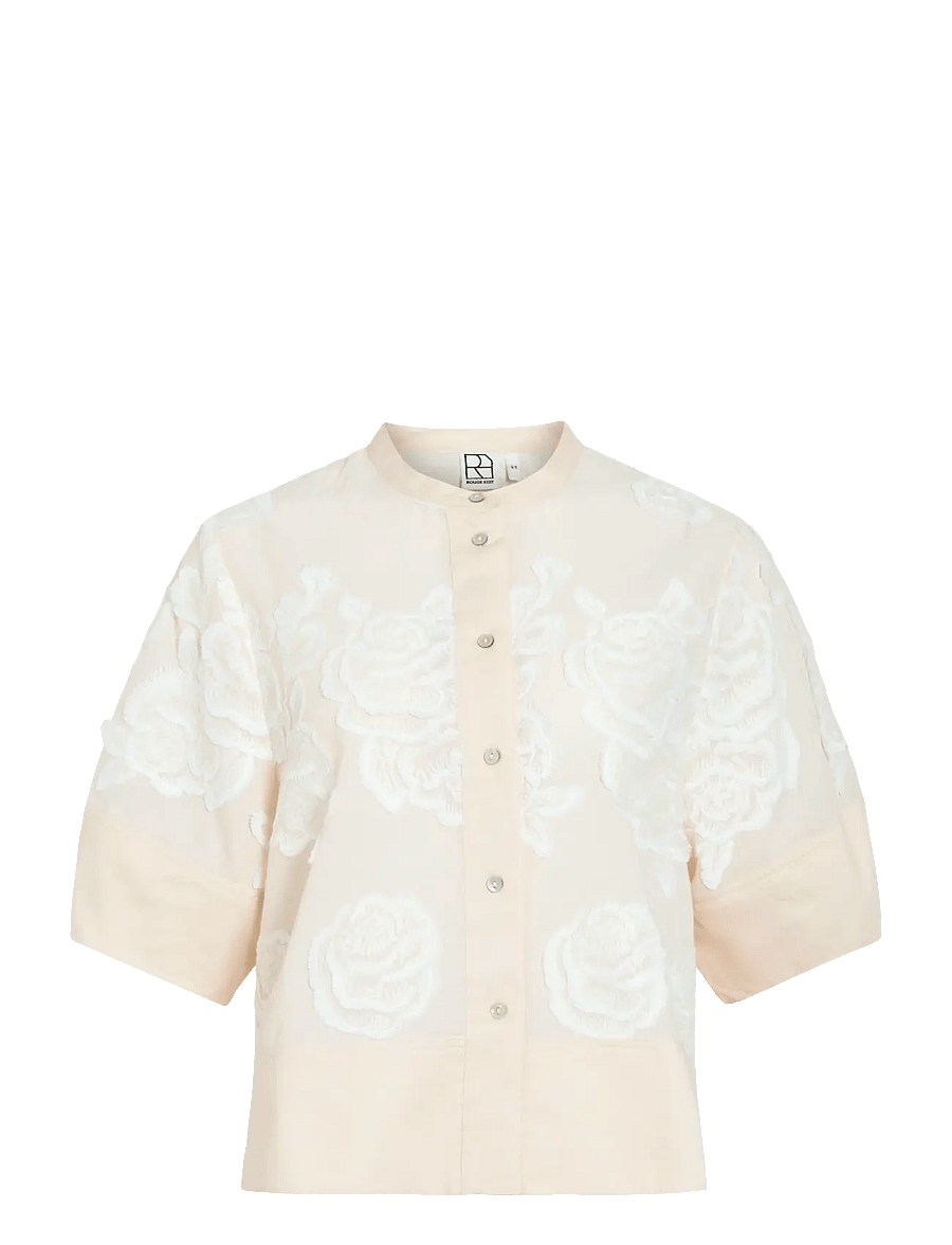 ROUGE EDIT - ROUZOELLA 2/4 O-NECK TOP - birch - 1