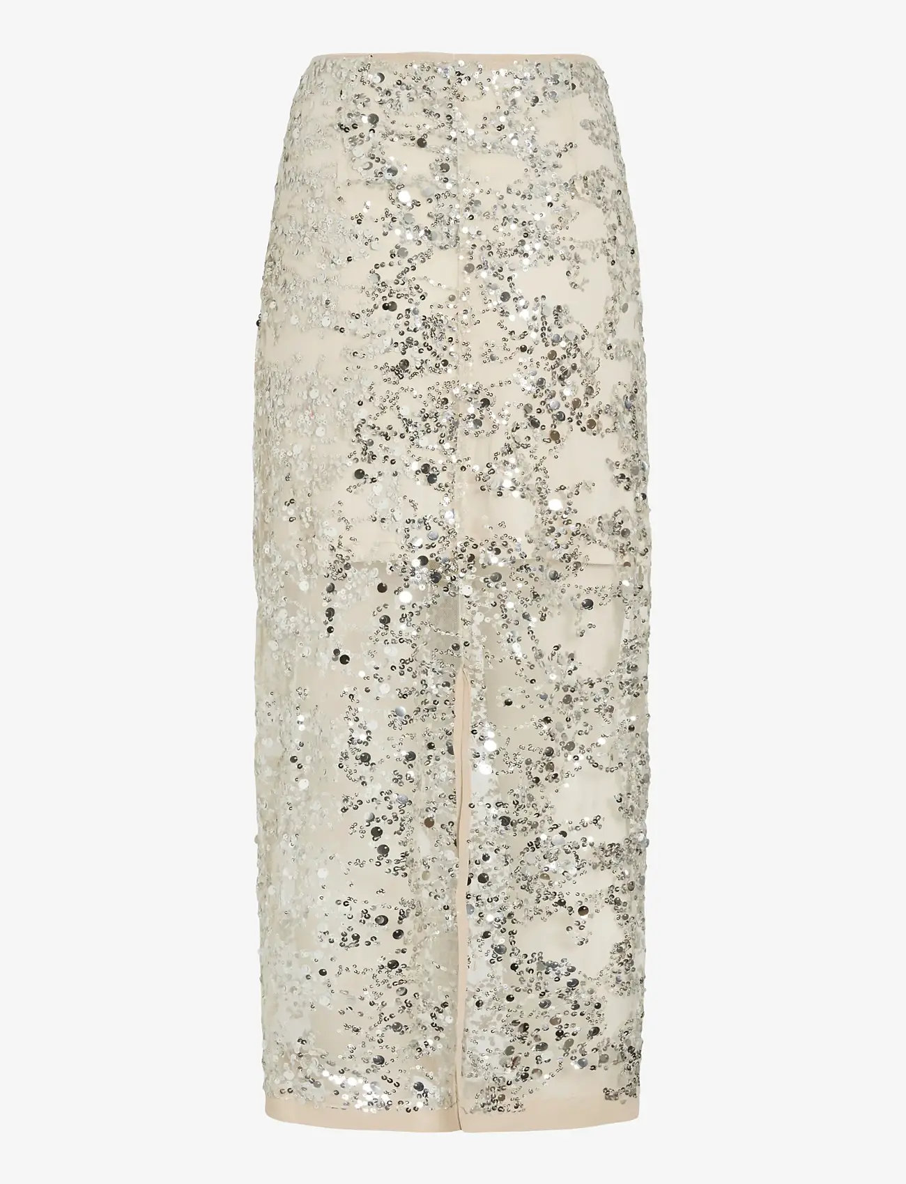 ROUGE EDIT - ROULEONA HW ANKLE SKIRT - sequin skirts - silver - 2