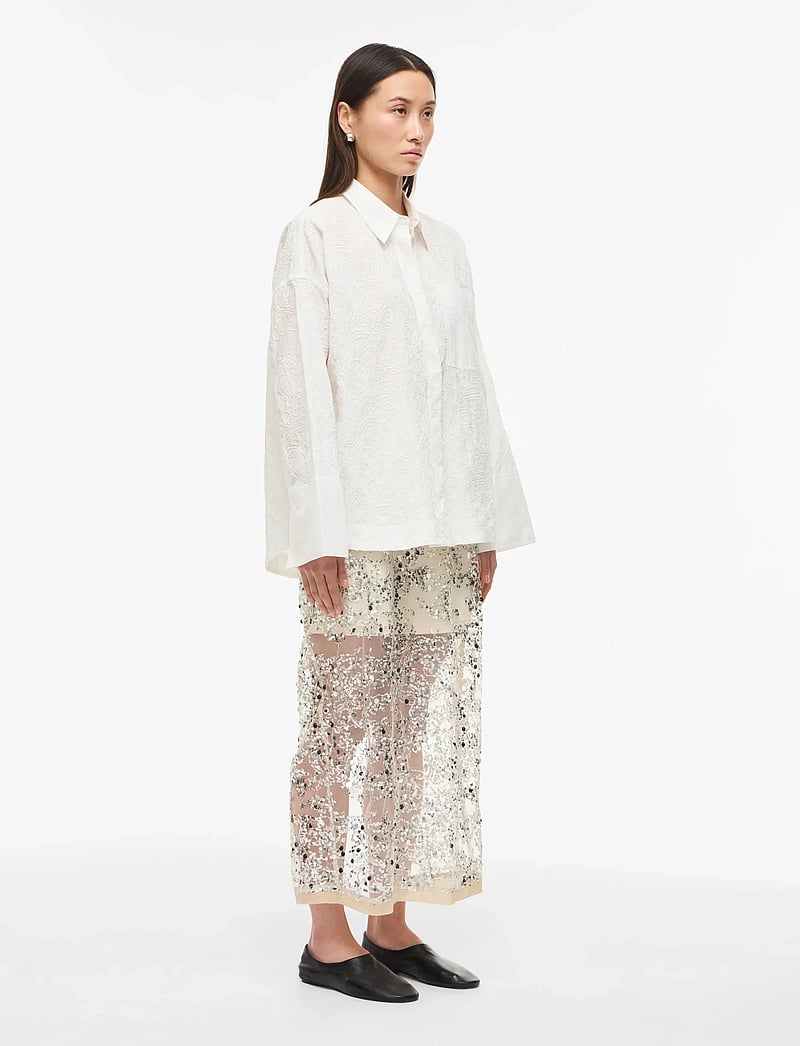 ROUGE EDIT - ROULEONA HW ANKLE SKIRT - pailletten-röcke - silver - 5