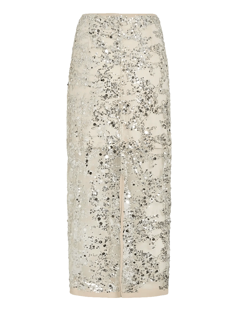 ROUGE EDIT - ROULEONA HW ANKLE SKIRT - pailletten-röcke - silver - 3