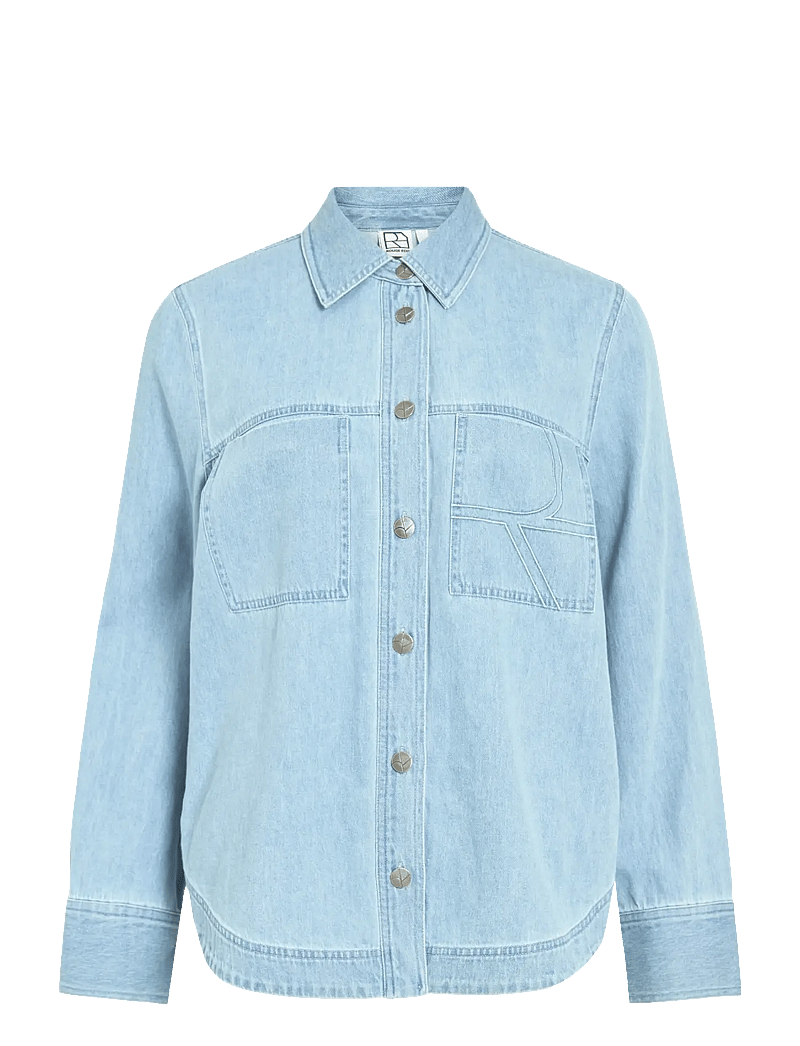 ROUGE EDIT - ROUFRANCIE MAE L/S OVERSIZED SHIRT/1 - denimskjorter - light blue denim - 1