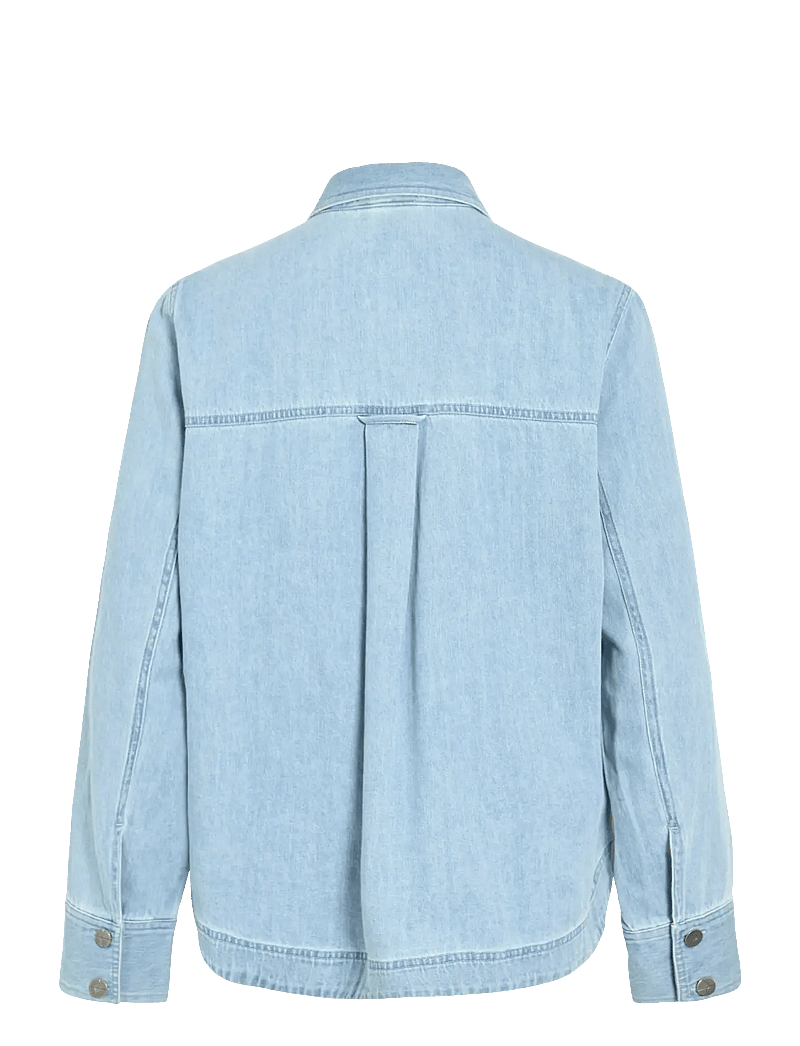 ROUGE EDIT - ROUFRANCIE MAE L/S OVERSIZED SHIRT/1 - denimskjorter - light blue denim - 2