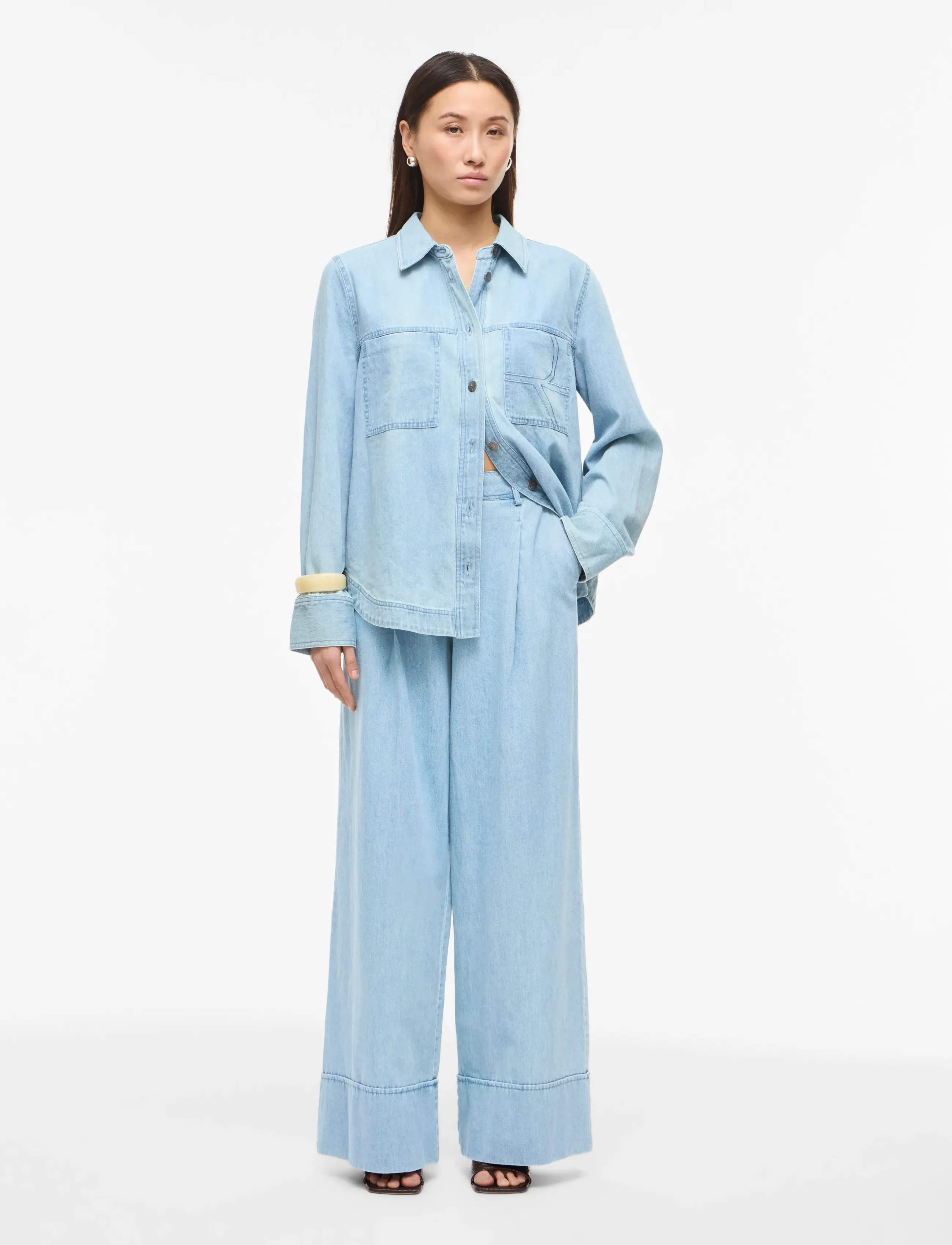 ROUGE EDIT ROUFRANCIE MAE L/S OVERSIZED SHIRT/1 - Shirts - LIGHT BLUE DENIM / blue