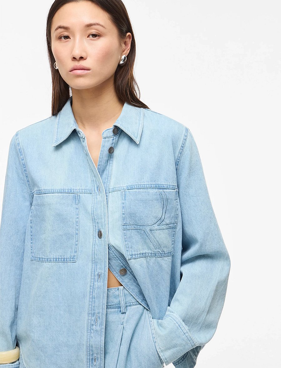 ROUGE EDIT - ROUFRANCIE MAE L/S OVERSIZED SHIRT/1 - jeanshemden - light blue denim - 5