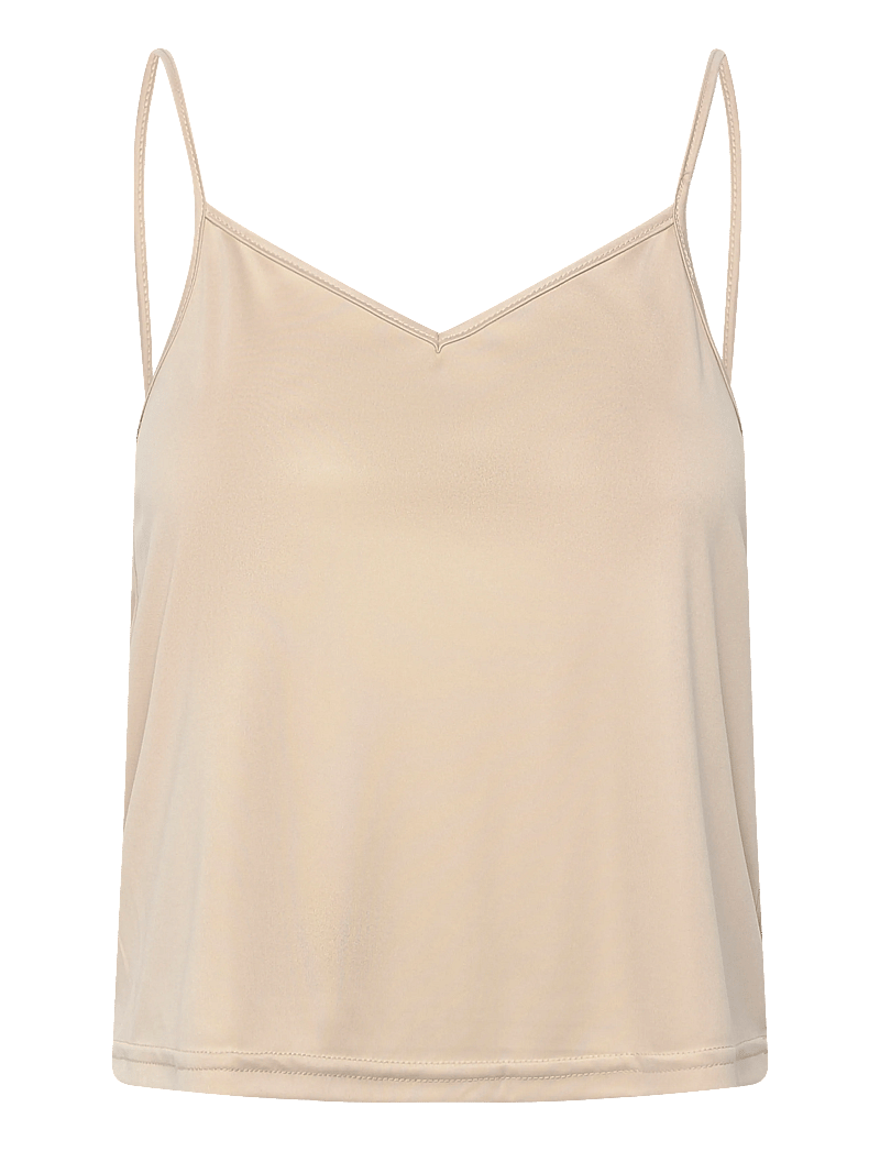 ROUGE EDIT - ROULEONA S/L O-NECK TOP - sleeveless blouses - silver - 2