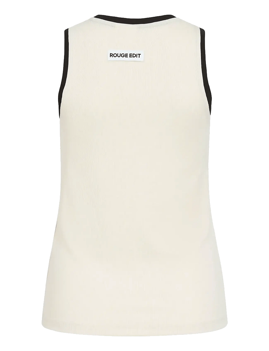 ROUGE EDIT - ROUHELENA O-NECK TANK TOP - topid ja varrukateta alussärgid - birch - 2