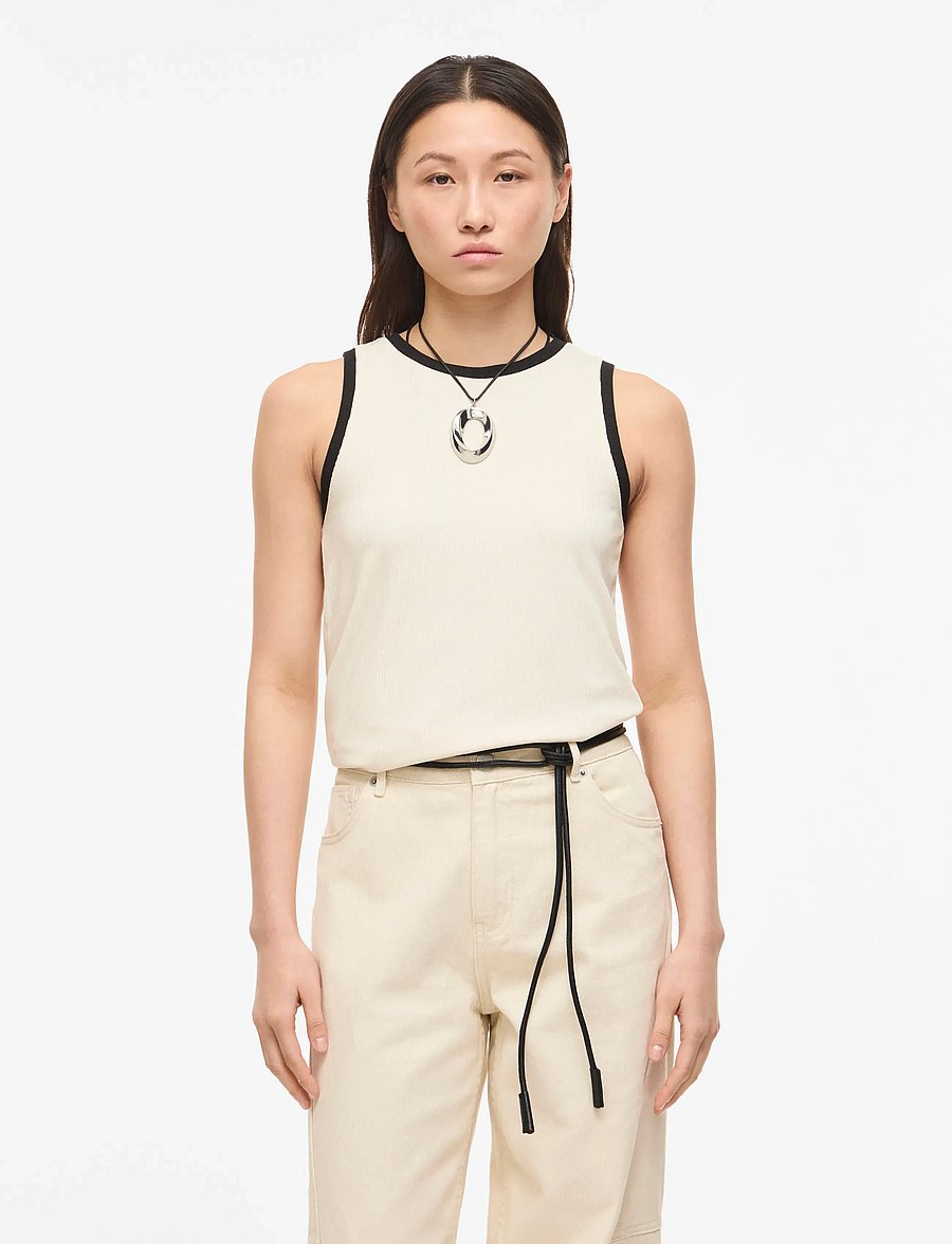 ROUGE EDIT - ROUHELENA O-NECK TANK TOP - topid ja varrukateta alussärgid - birch - 0