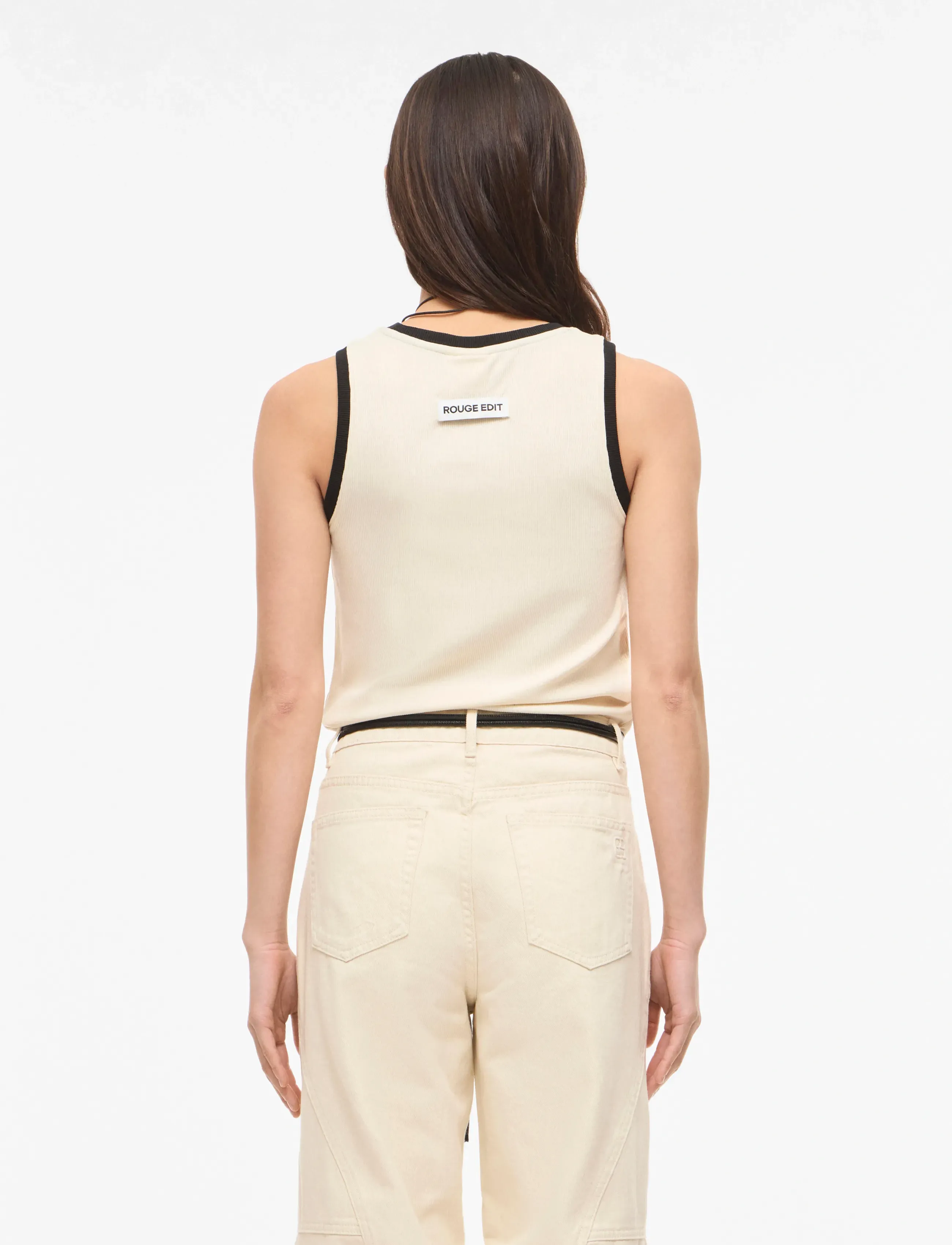 ROUGE EDIT - ROUHELENA O-NECK TANK TOP - topid ja varrukateta alussärgid - birch - 3