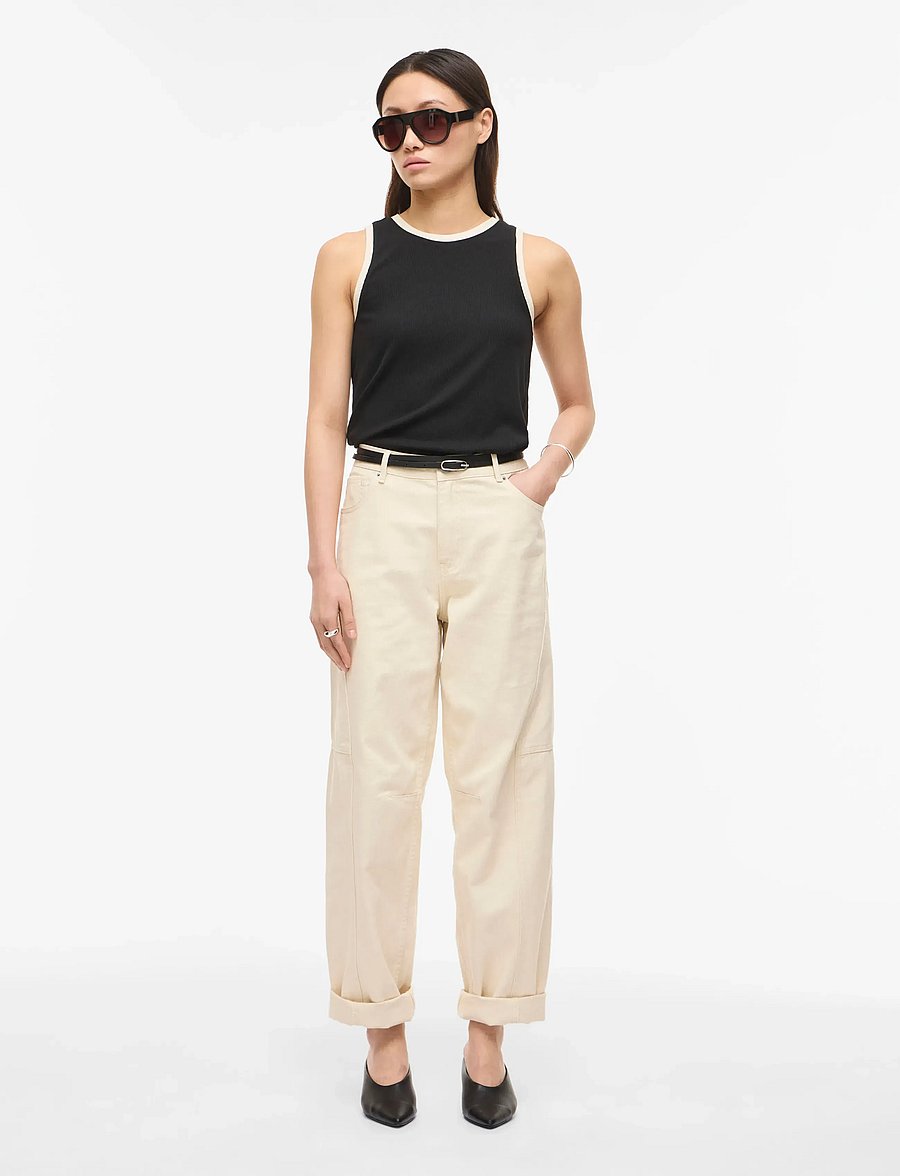 ROUGE EDIT - ROUHELENA O-NECK TANK TOP - Ärmellose tops - meteorite - 4