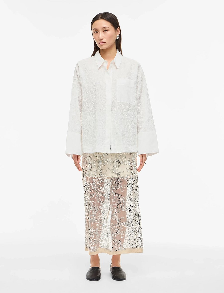 ROUGE EDIT - ROUEMMA L/S OVERSIZED SHIRT/PF - langärmlige hemden - cloud dancer - 4