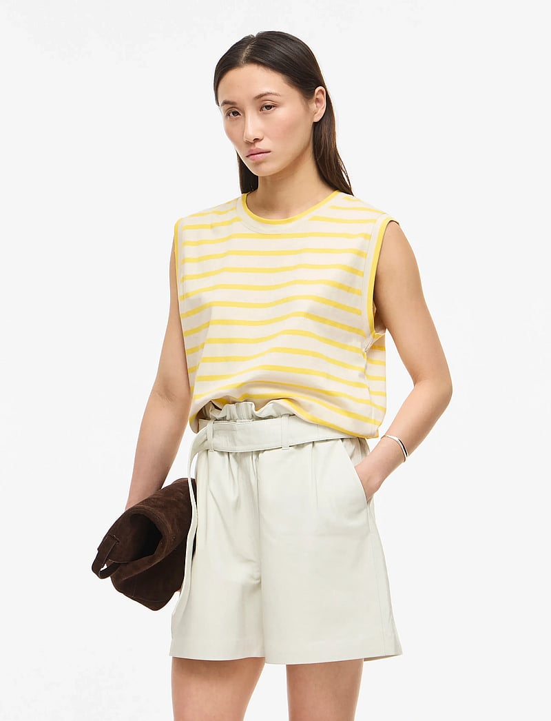ROUGE EDIT - ROUSARAH S/L O-NECK TEE - linnen - freesia - 0