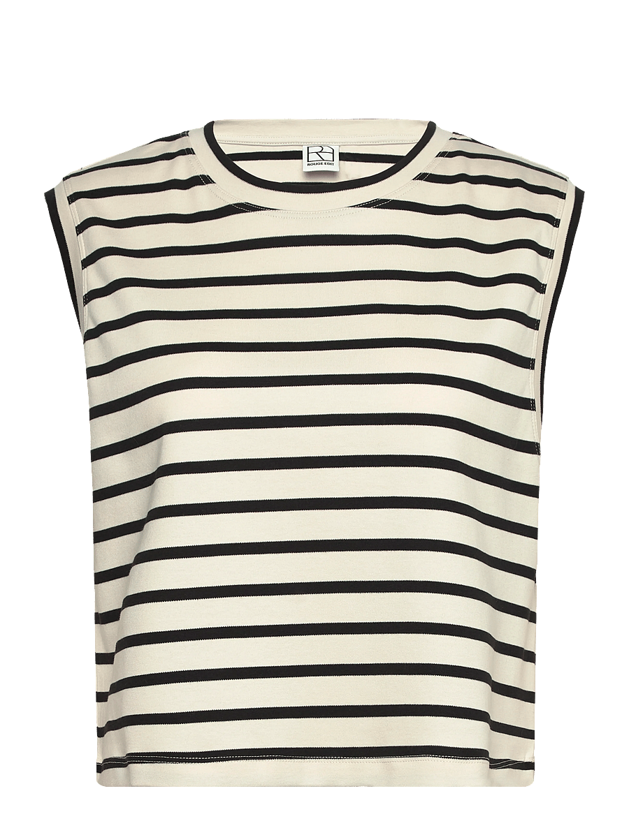 ROUGE EDIT - ROUSARAH S/L O-NECK TEE - linnen - meteorite - 1