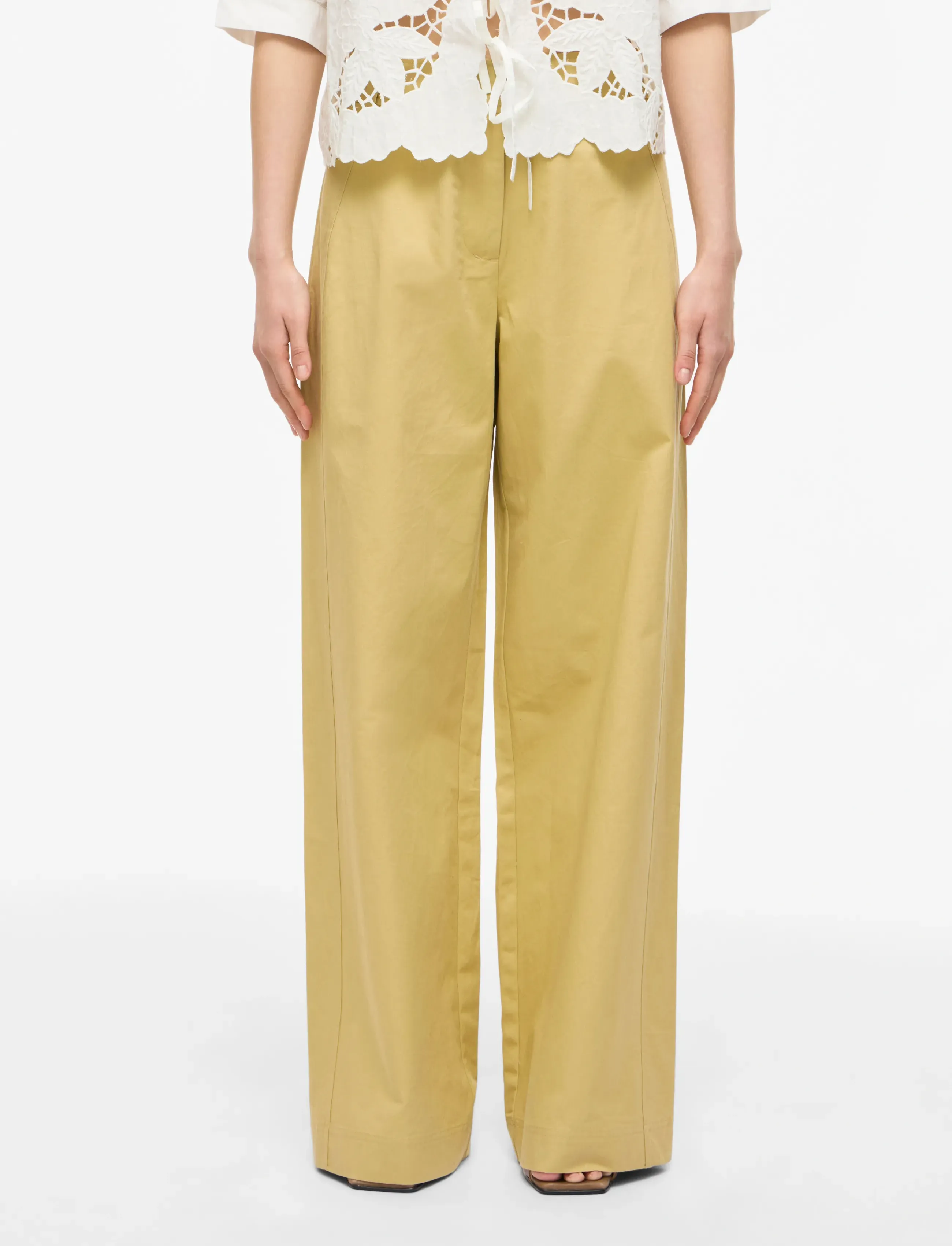 ROUGE EDIT ROUPETRA RW F/L BARREL TROUSER - ROUGE EDIT - SILVER FERN / khaki/green