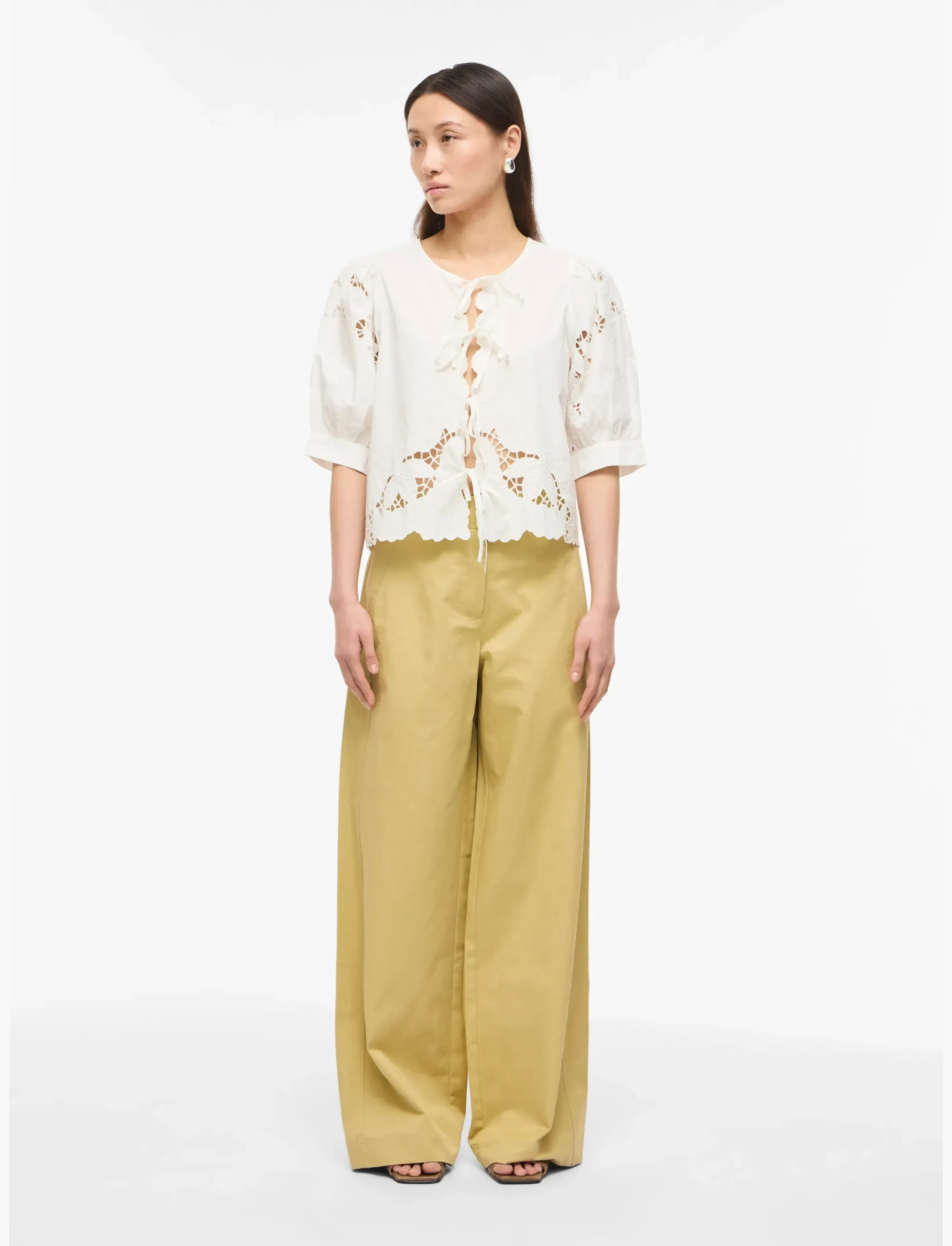 ROUGE EDIT - ROUPETRA RW F/L BARREL TROUSER - barrel püksid - silver fern - 4
