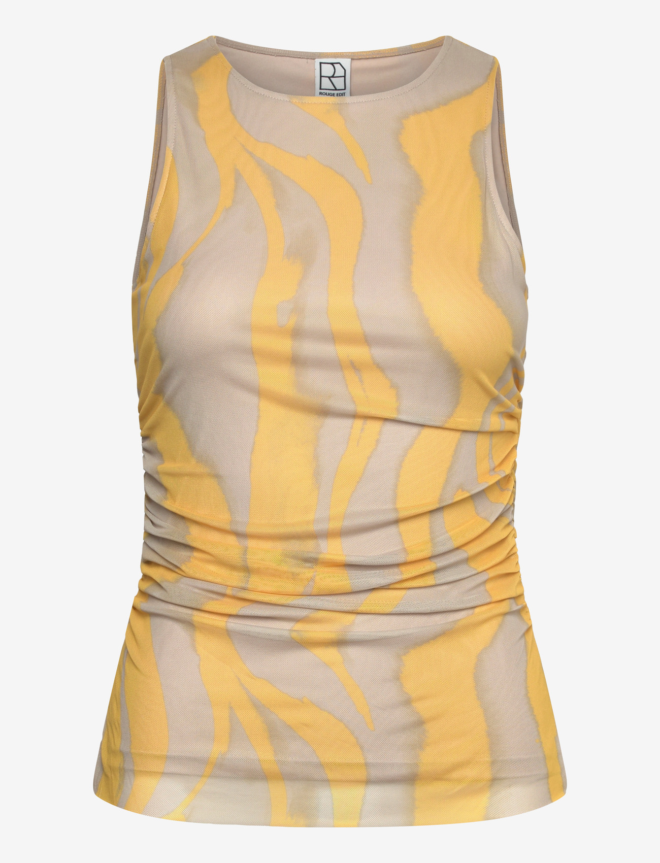 ROUGE EDIT - ROUSALLY S/L O-NECK TOP - sleeveless tops - birch - 0