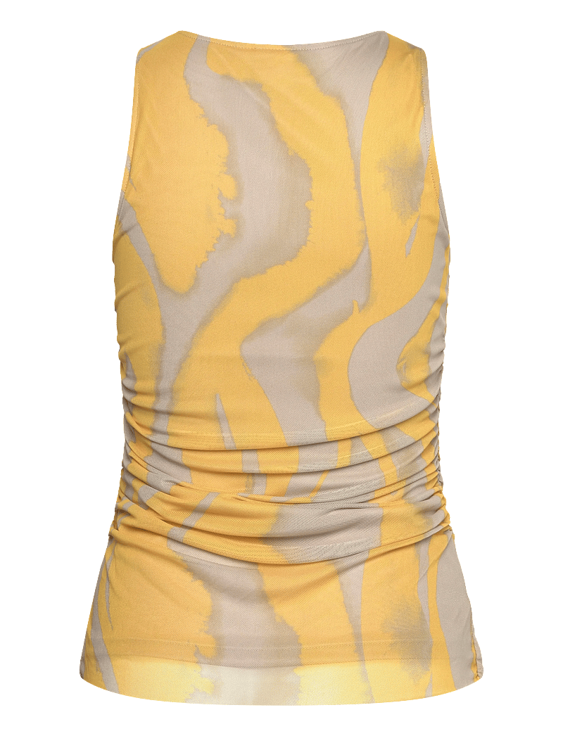 ROUGE EDIT - ROUSALLY S/L O-NECK TOP - sleeveless tops - birch - 1