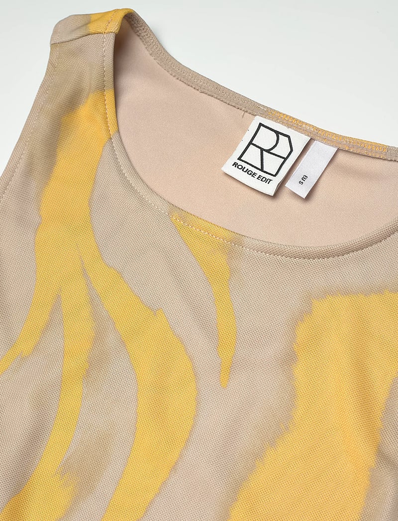 ROUGE EDIT - ROUSALLY S/L O-NECK TOP - sleeveless tops - birch - 2