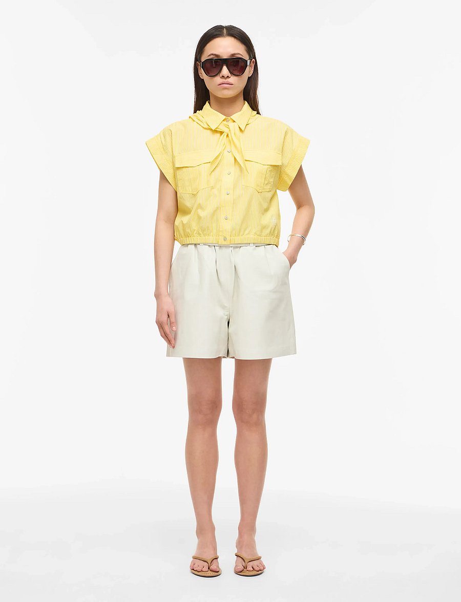 ROUGE EDIT - ROULINNE S/L STRIPE SHIRT/PF - kurzärmlige hemden - freesia - 4