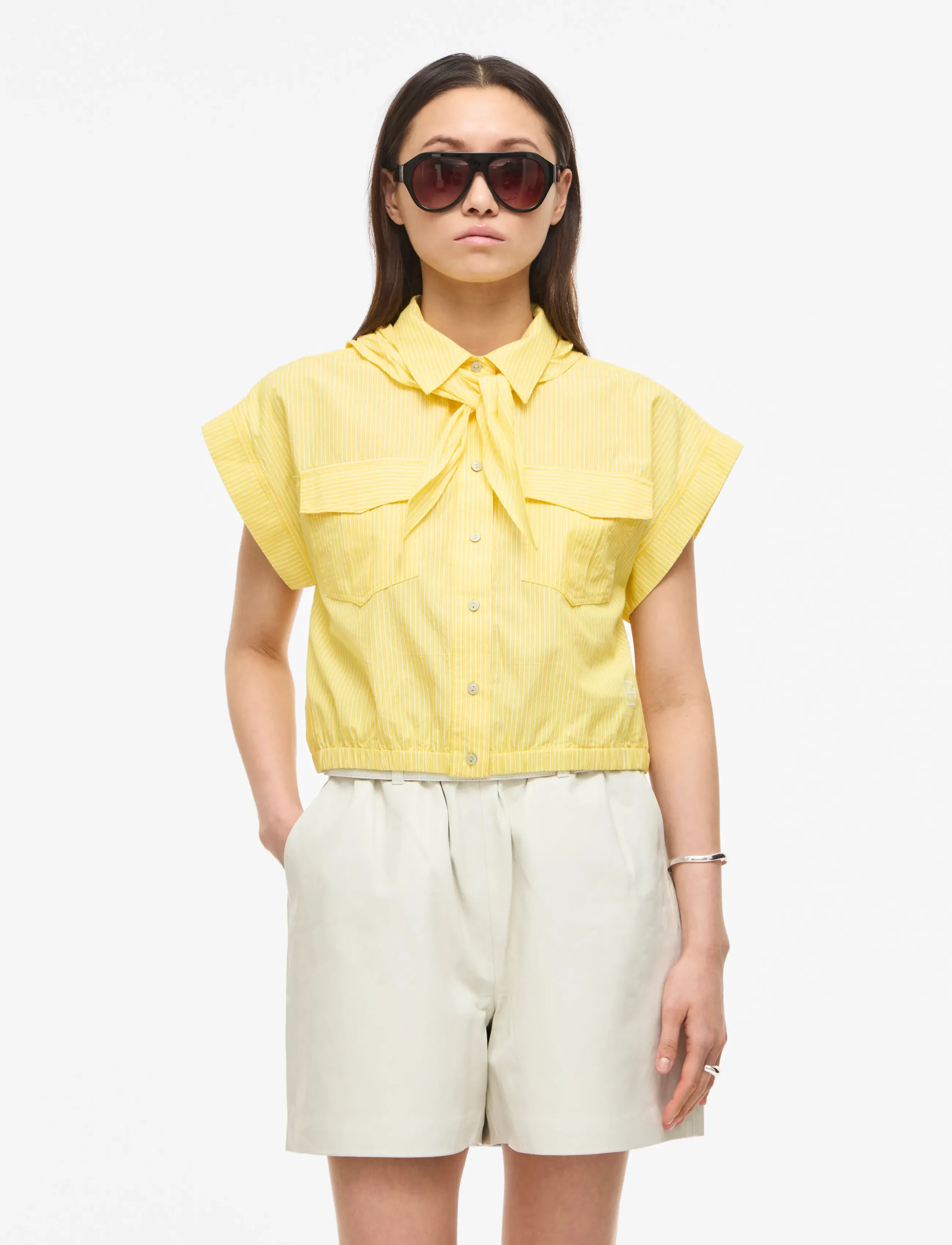 ROUGE EDIT - ROULINNE S/L STRIPE SHIRT/PF - kurzärmlige hemden - freesia - 5