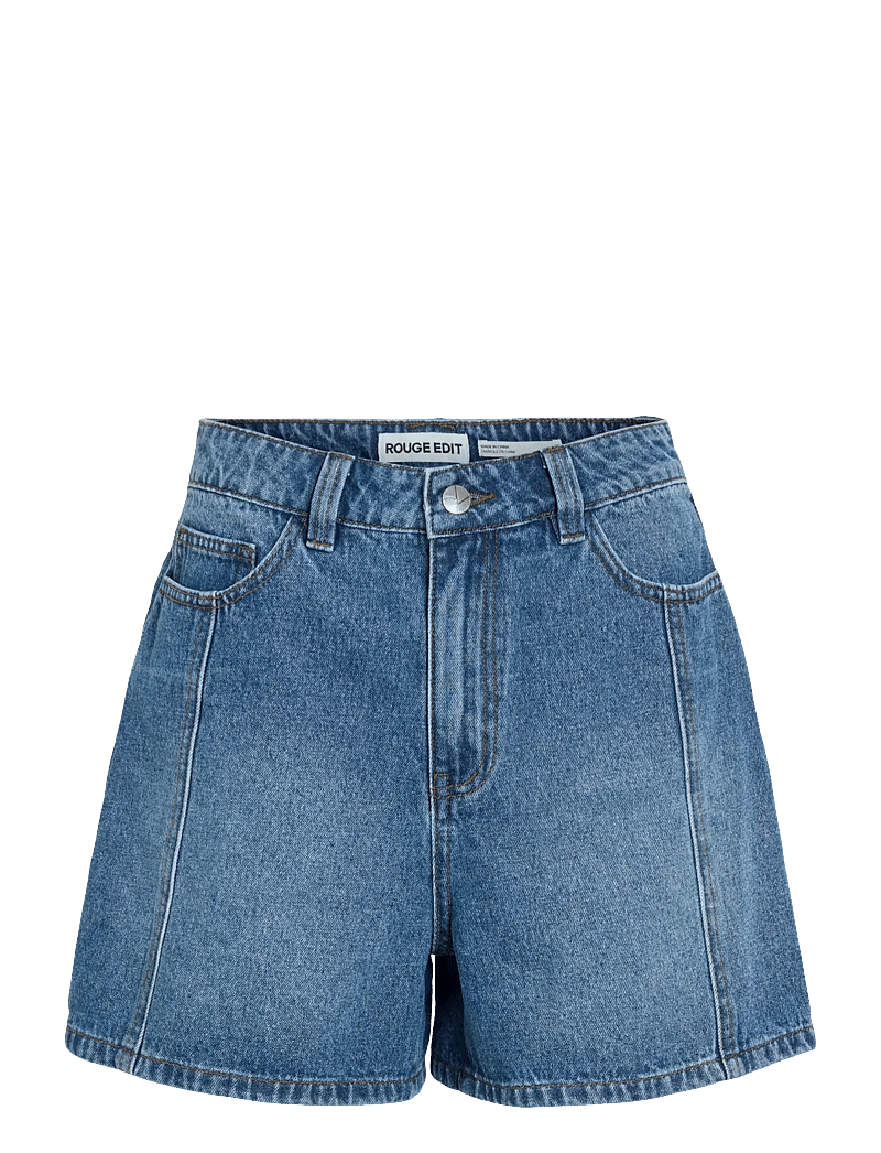 ROUGE EDIT - ROURAMONAS HW SHORTS - jorts - dark medium blue denim - 1