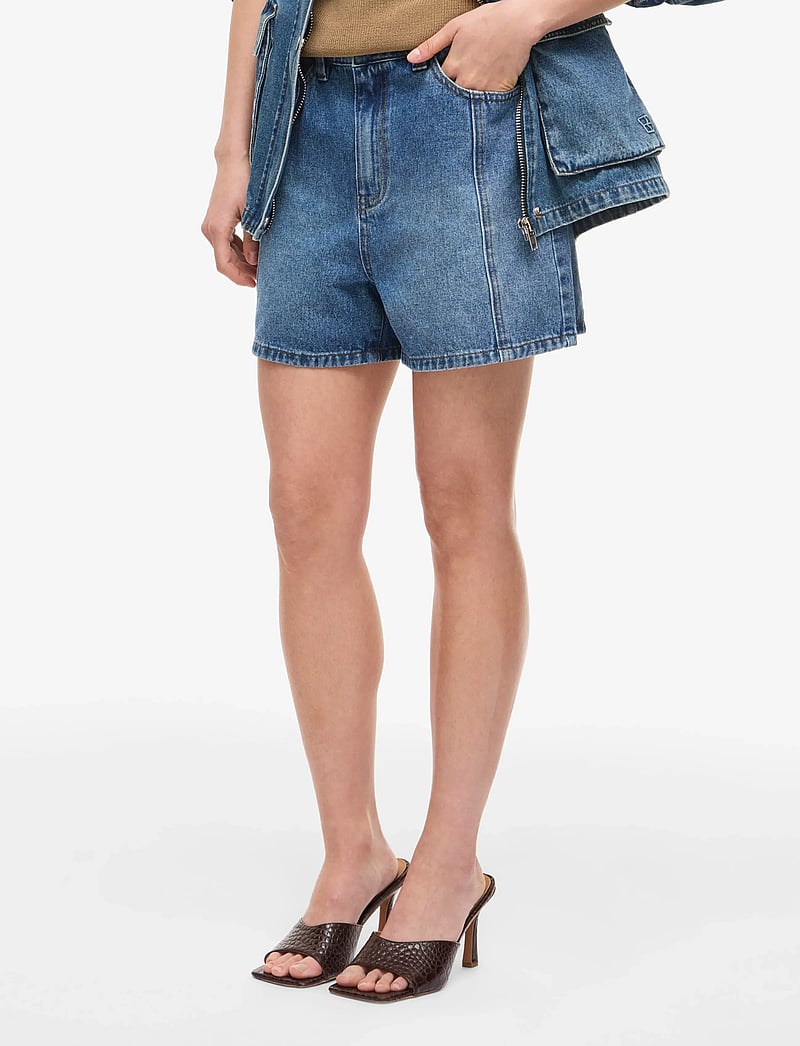 ROUGE EDIT - ROURAMONAS HW SHORTS - jorts - dark medium blue denim - 0