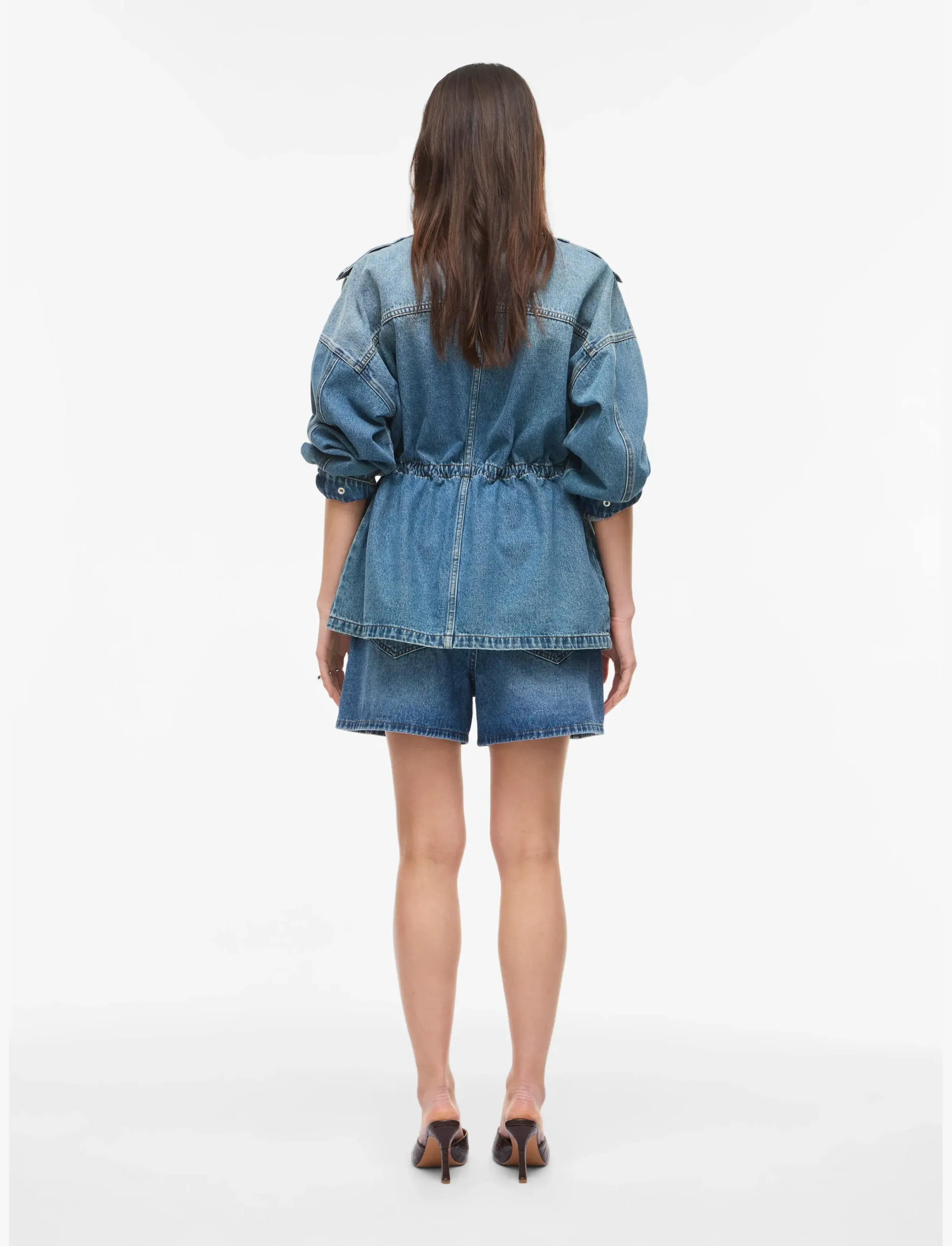 ROUGE EDIT - ROURAMONAS HW SHORTS - jorts - dark medium blue denim - 3
