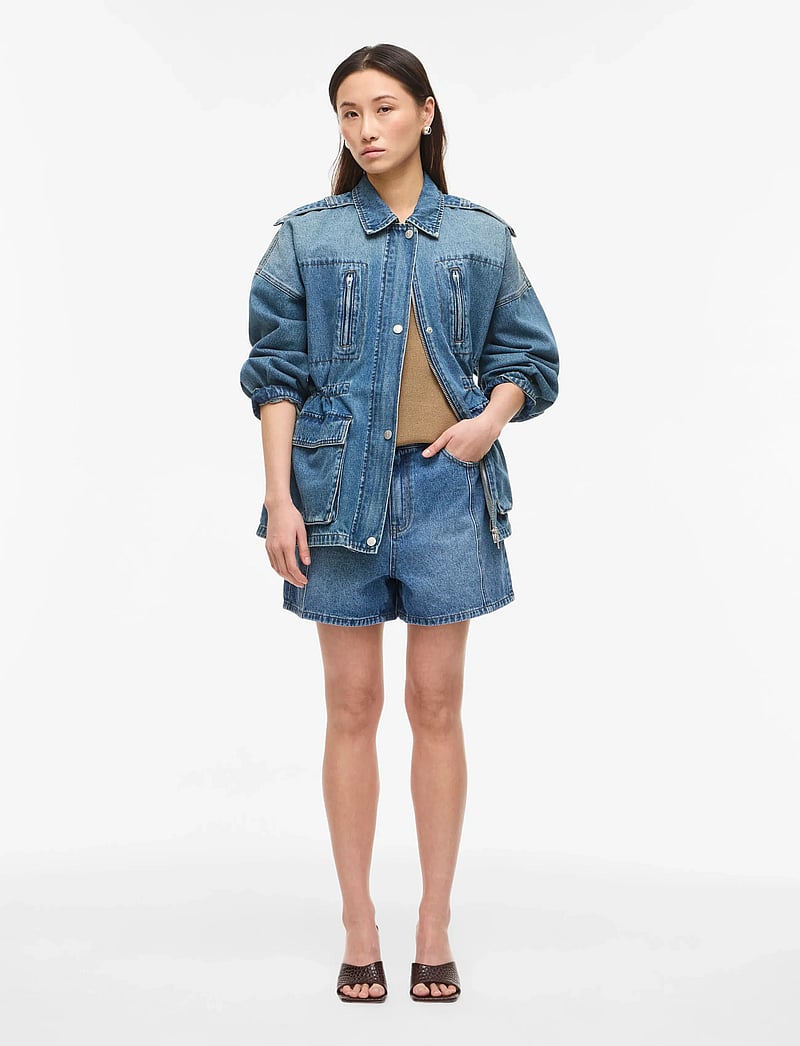 ROUGE EDIT - ROURAMONAS HW SHORTS - jorts - dark medium blue denim - 4