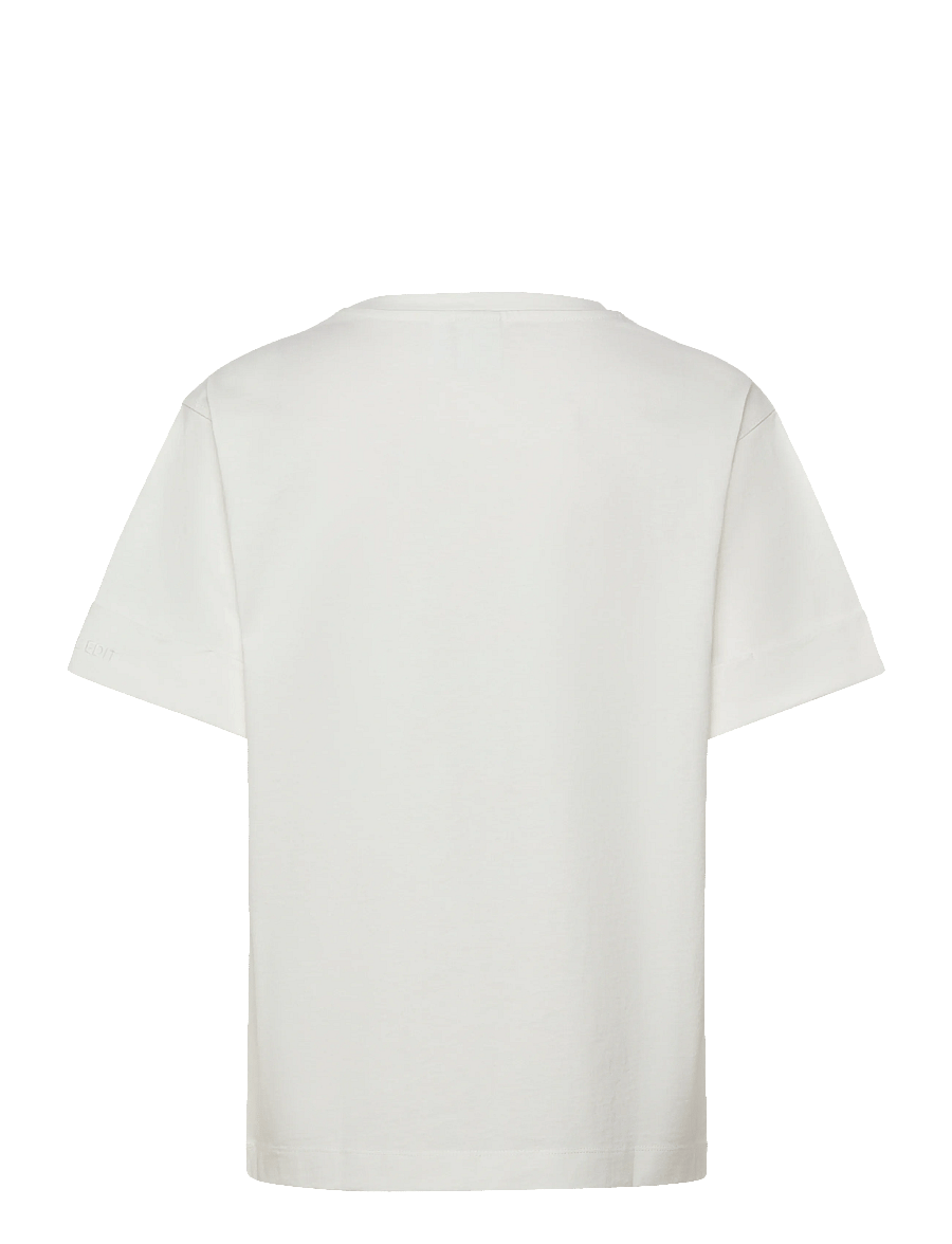 ROUGE EDIT - ROUNAOMI MAE 2/4 O-NECK OVERSIZED TEE - t-shirts - cloud dancer - 2