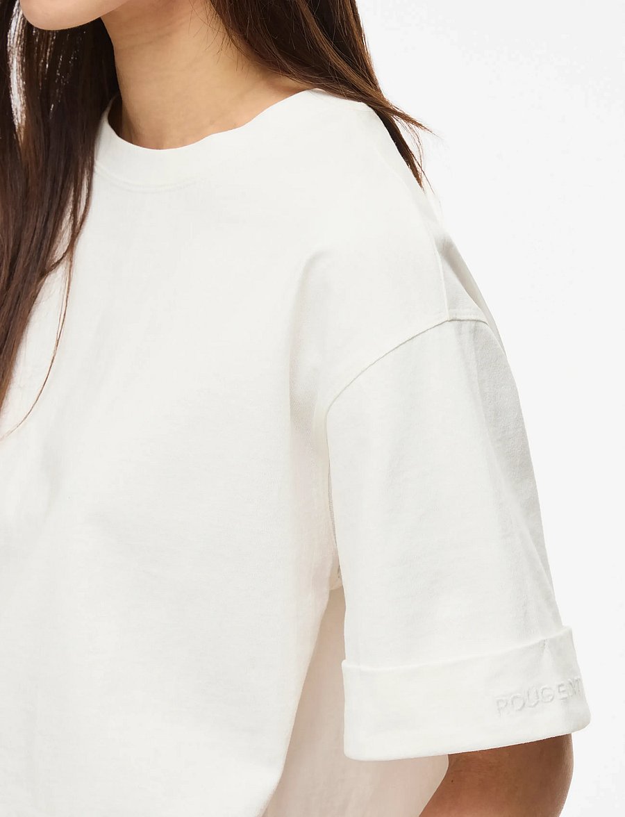 ROUGE EDIT - ROUNAOMI MAE 2/4 O-NECK OVERSIZED TEE - t-shirts - cloud dancer - 0