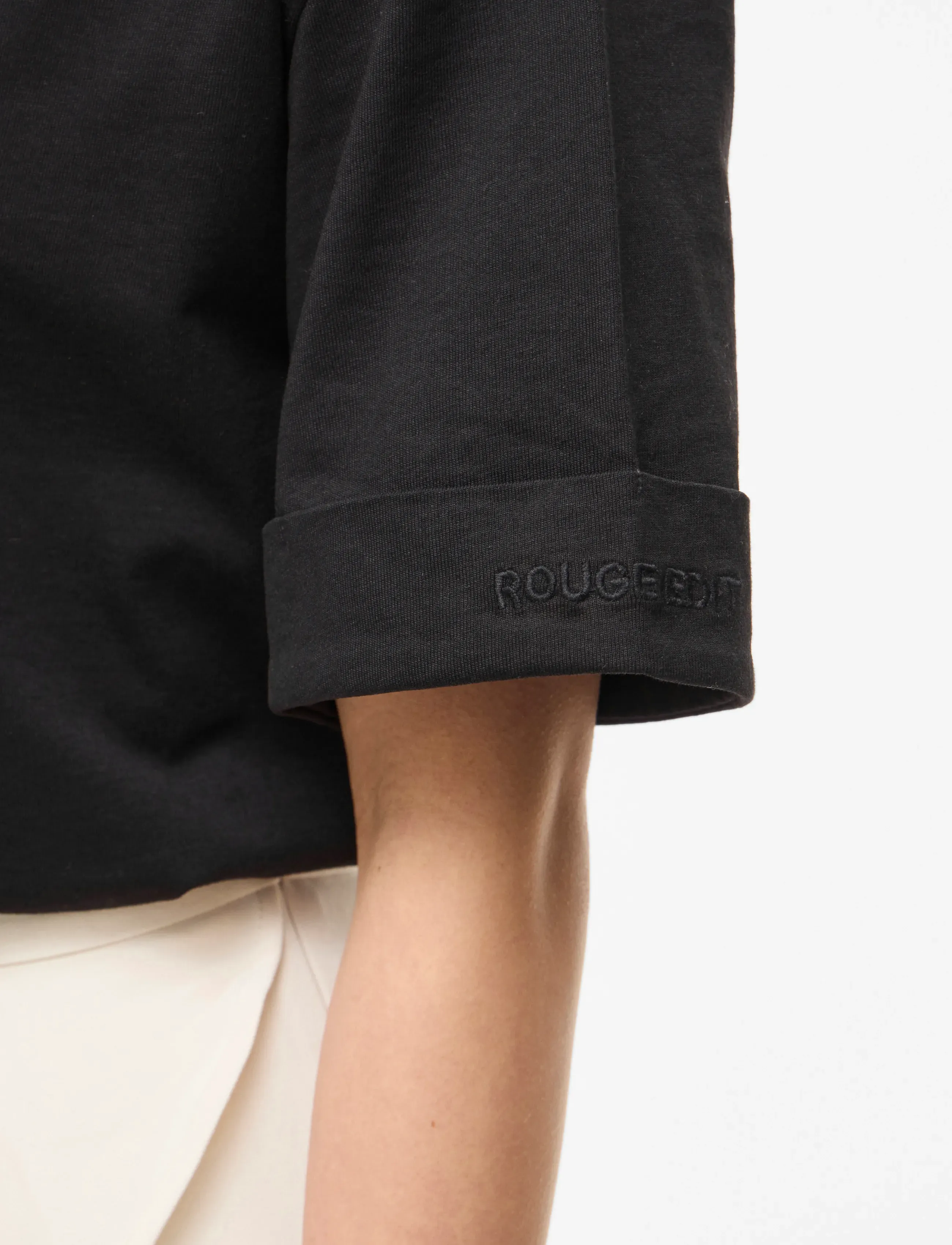 ROUGE EDIT ROUNAOMI MAE 2/4 O-NECK OVERSIZED TEE - T-shirts - METEORITE / grey