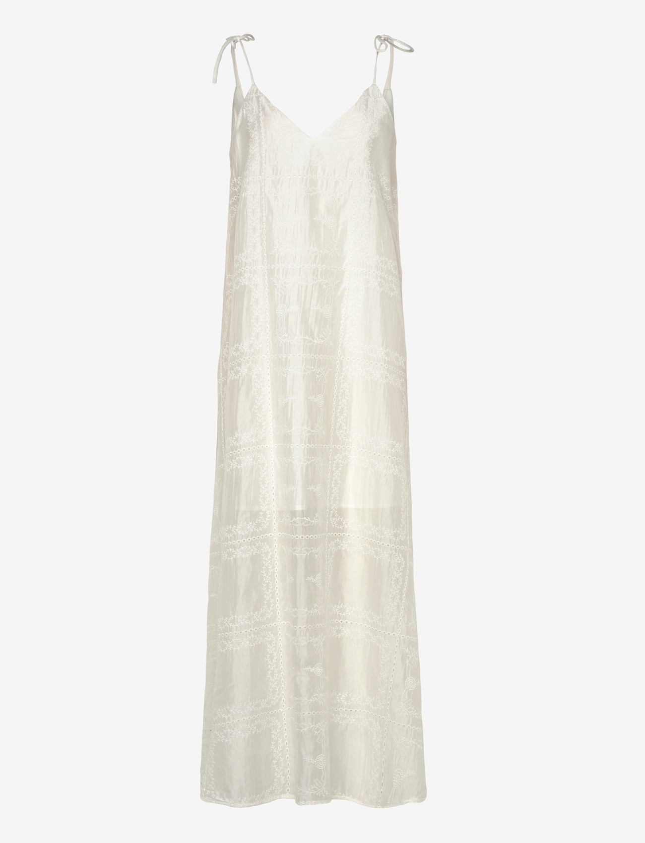 ROUGE EDIT - ROULUCA ANKLE SLIP DRESS - slip dresses - cloud dancer - 0