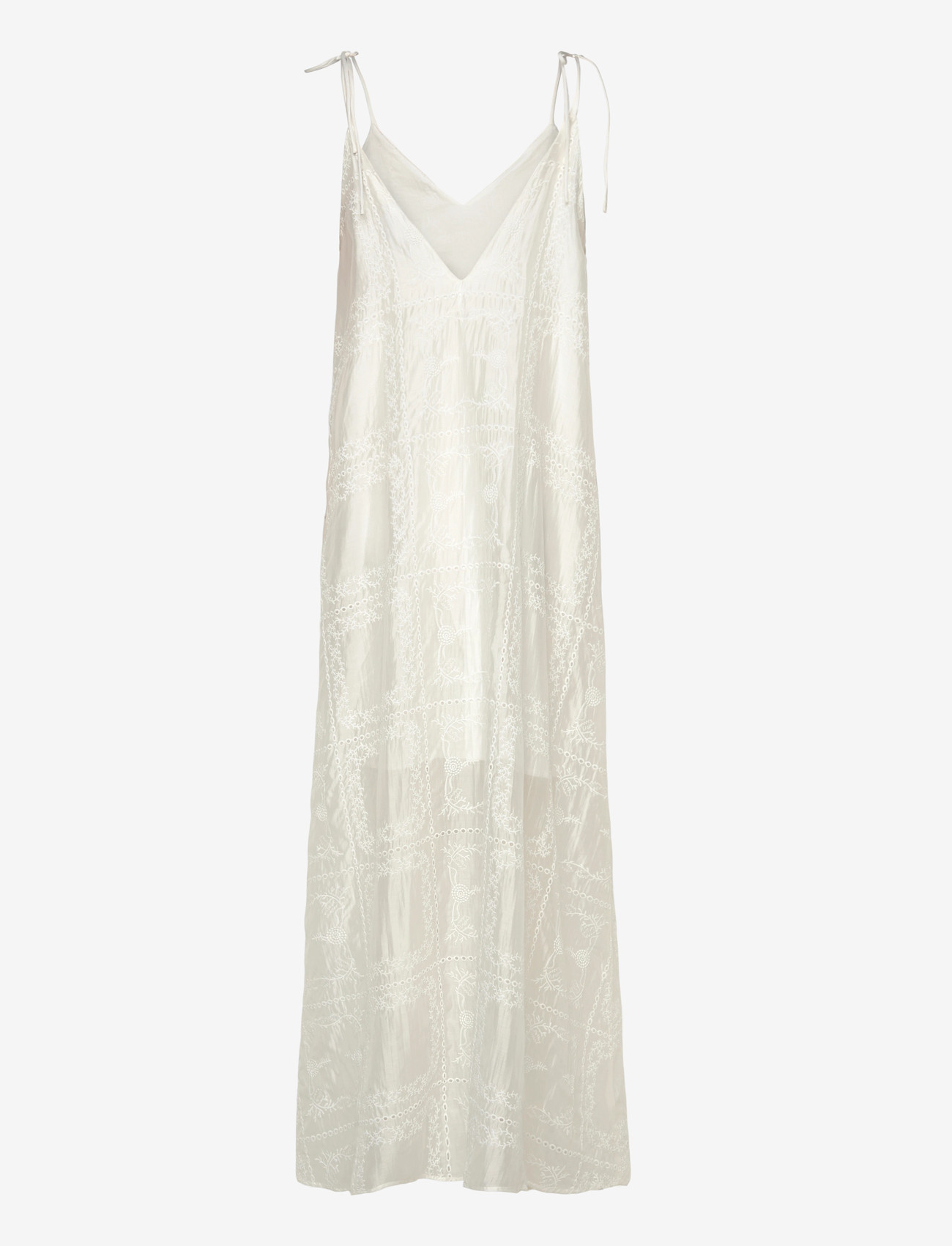ROUGE EDIT - ROULUCA ANKLE SLIP DRESS - slip dresses - cloud dancer - 1