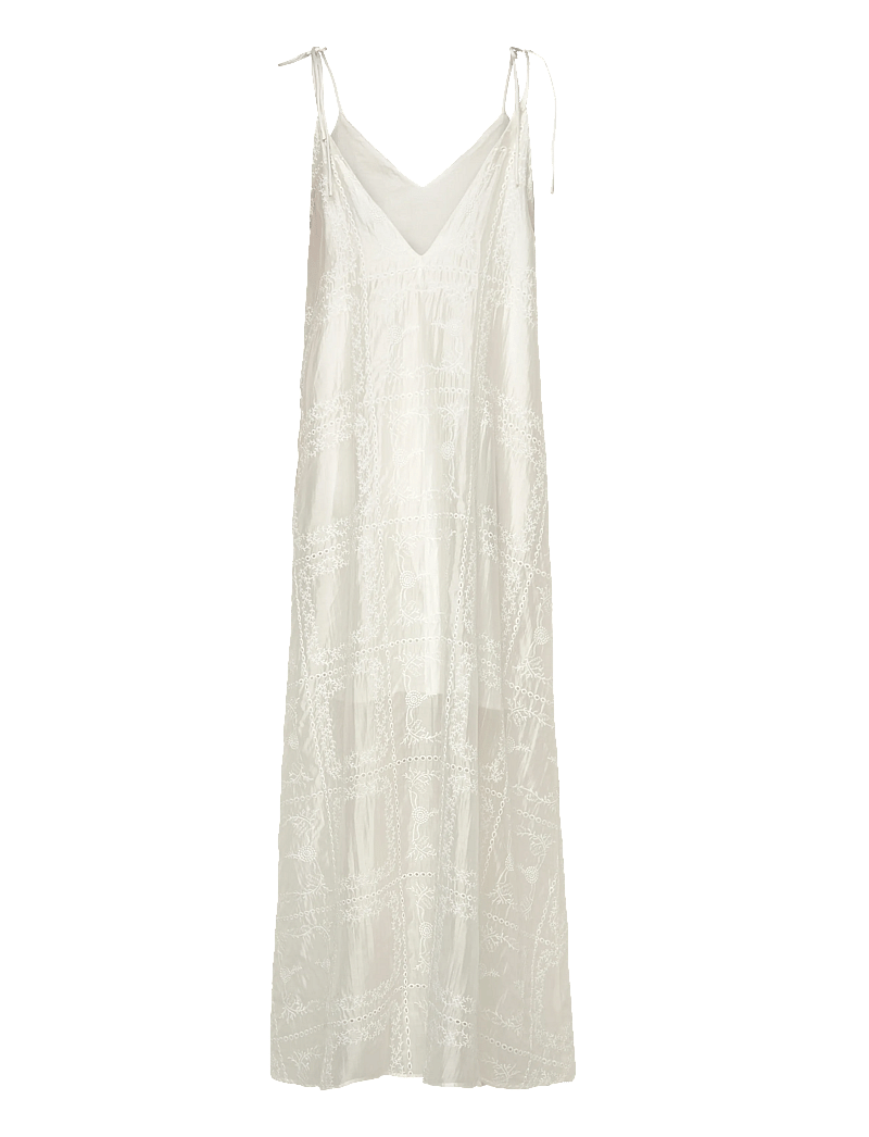 ROUGE EDIT - ROULUCA ANKLE SLIP DRESS - slip dresses - cloud dancer - 1