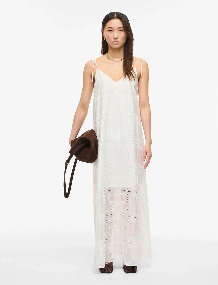 ROUGE EDIT - ROULUCA ANKLE SLIP DRESS - Õlapaeltega kleidid - cloud dancer - 0