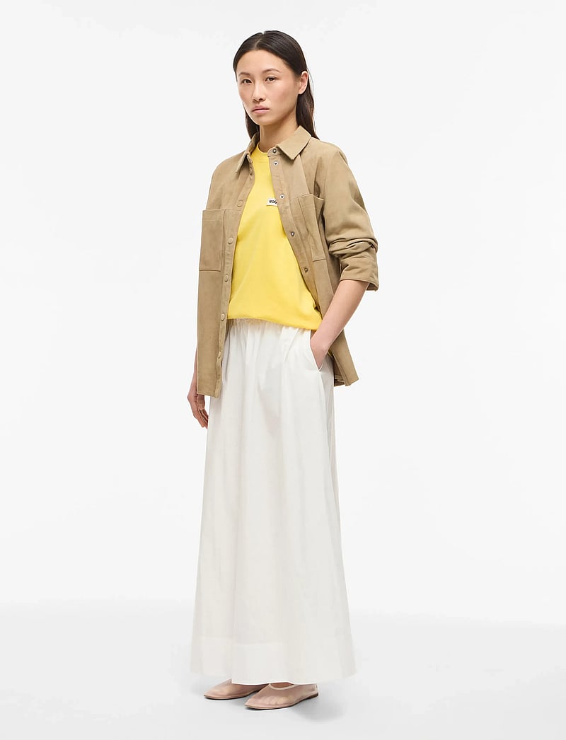 ROUGE EDIT - ROULINNE HW ANKLE SKIRT - maxi röcke - cloud dancer - 4