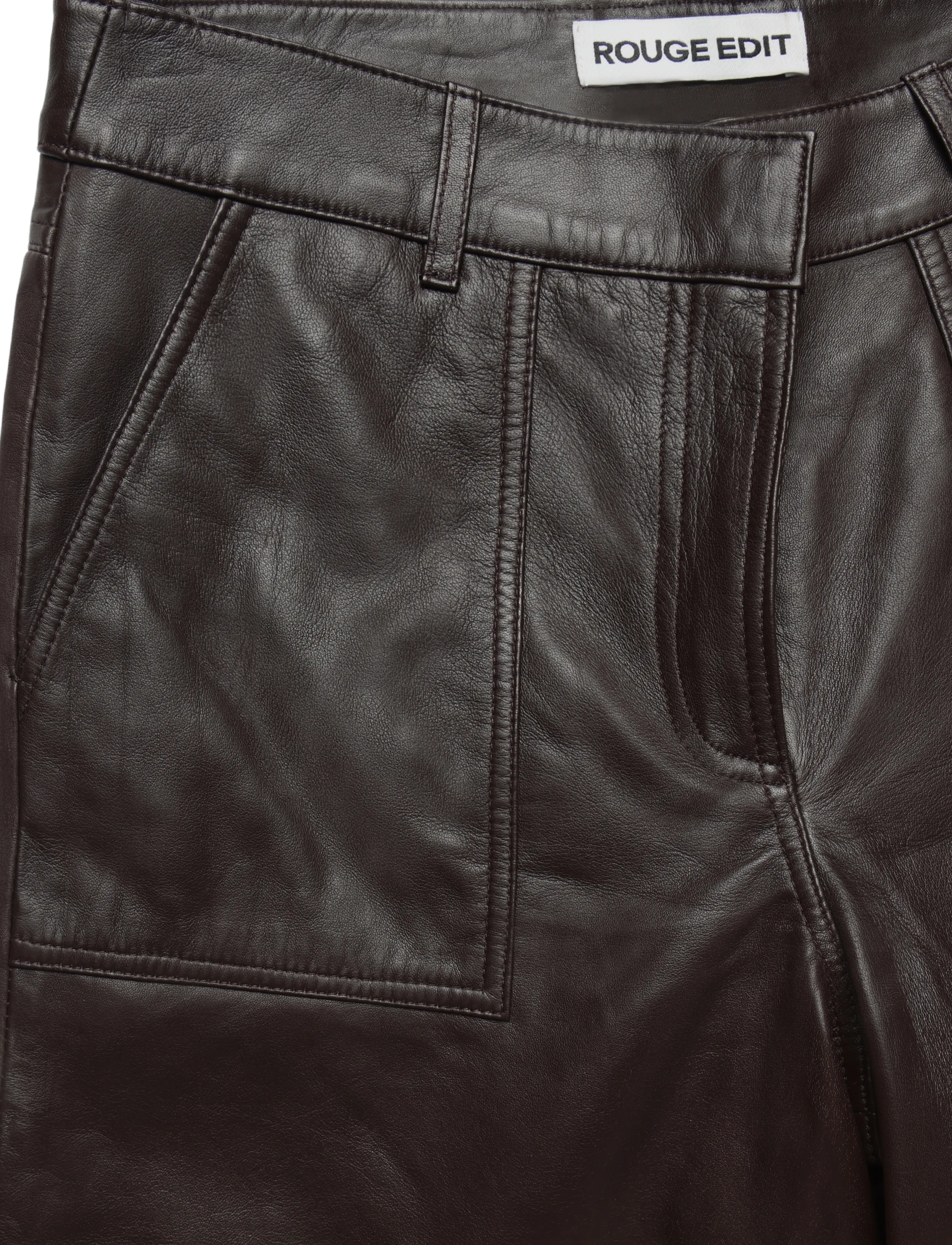 ROUGE EDIT - ROUSUSIE RW LEATHER CULOTTES/PF - seal brown - 4