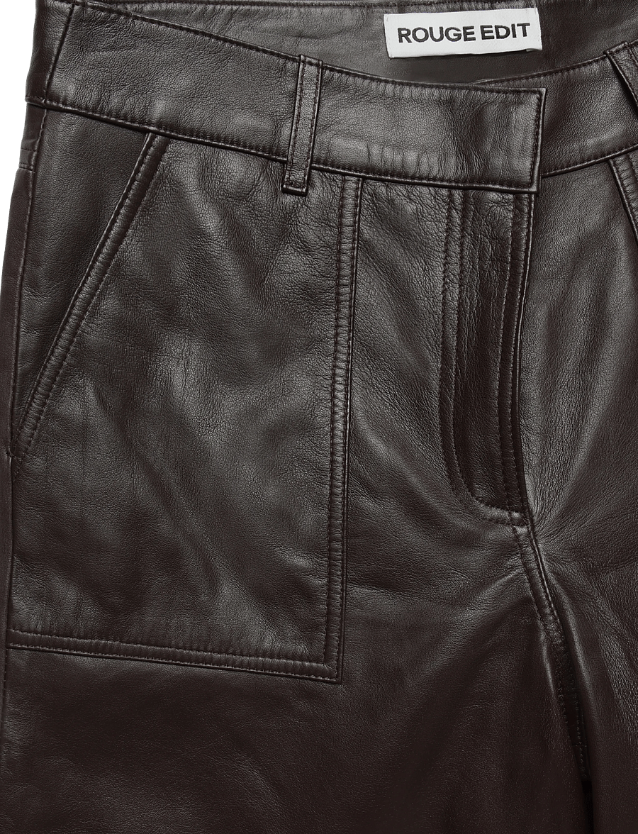 ROUGE EDIT - ROUSUSIE RW LEATHER CULOTTES/PF - seal brown - 4