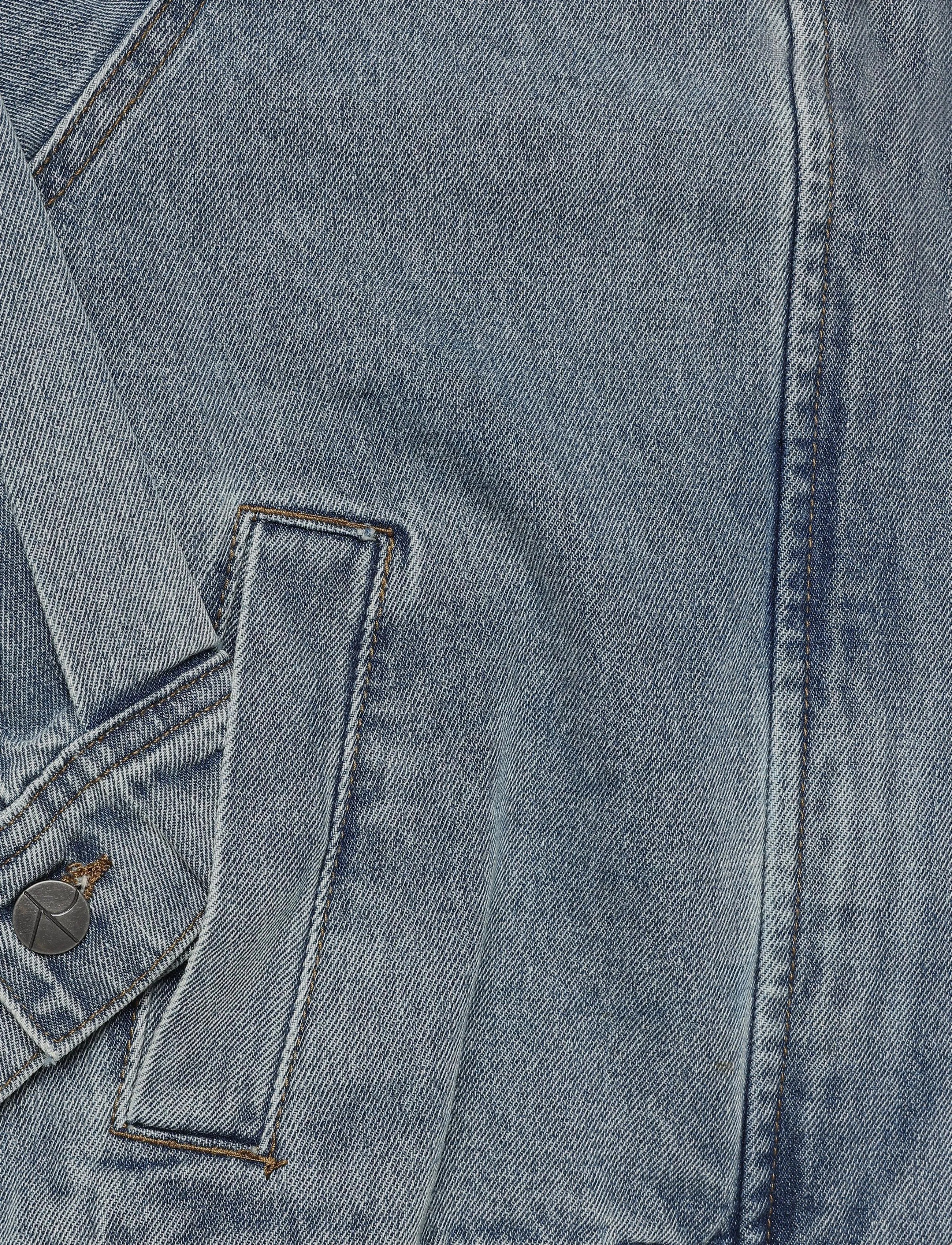 ROUGE EDIT - ROUTIANA L/S DENIM BOMBER JACKET - vårjackor - light blue denim - 3