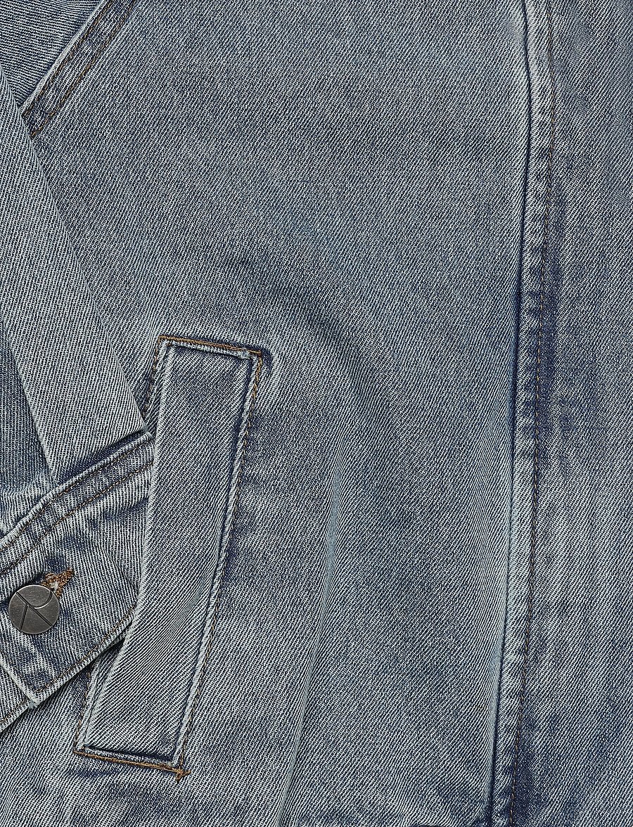 ROUGE EDIT - ROUTIANA L/S DENIM BOMBER JACKET - vårjackor - light blue denim - 3