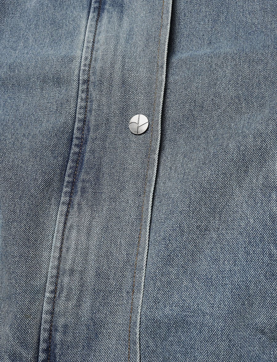 ROUGE EDIT - ROUTIANA L/S DENIM BOMBER JACKET - vårjackor - light blue denim - 4