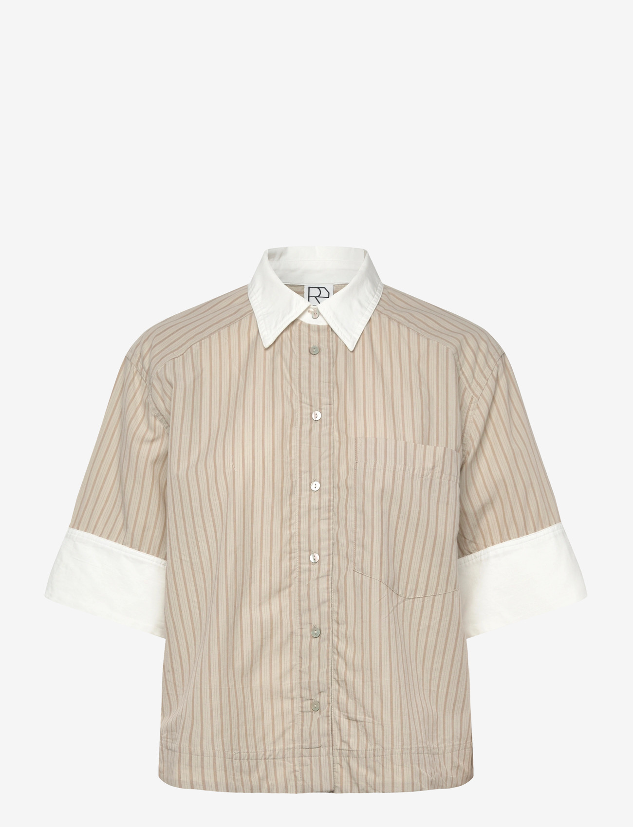 ROUGE EDIT - ROUSOLINE 2/4 SHIRT - kortærmede skjorter - birch - 1