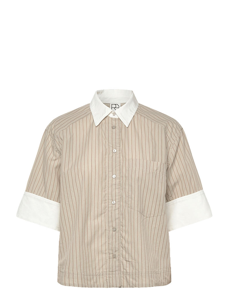 ROUGE EDIT - ROUSOLINE 2/4 SHIRT - kortærmede skjorter - birch - 1