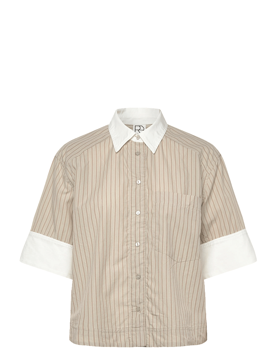 ROUGE EDIT - ROUSOLINE 2/4 SHIRT - kurzärmlige hemden - birch - 1