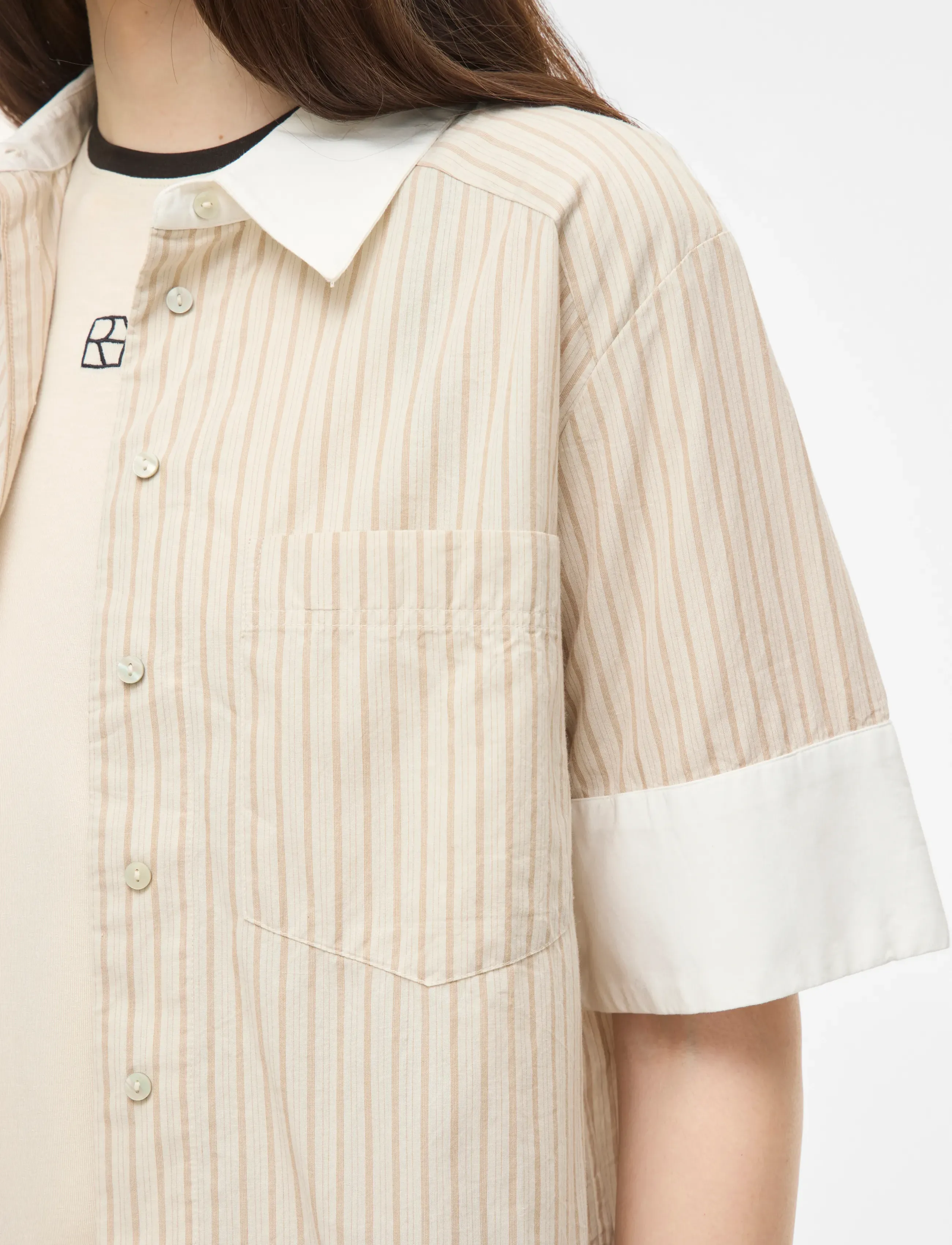 ROUGE EDIT ROUSOLINE 2/4 SHIRT - Shirts - BIRCH / beige