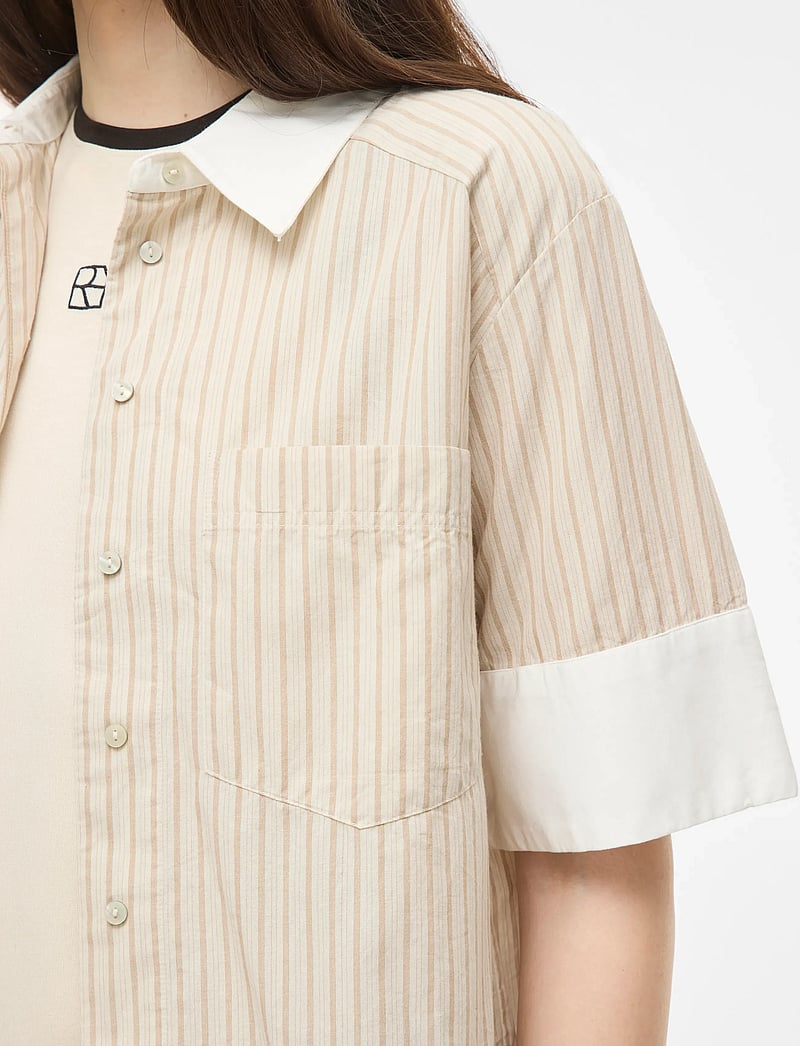 ROUGE EDIT - ROUSOLINE 2/4 SHIRT - kortærmede skjorter - birch - 0