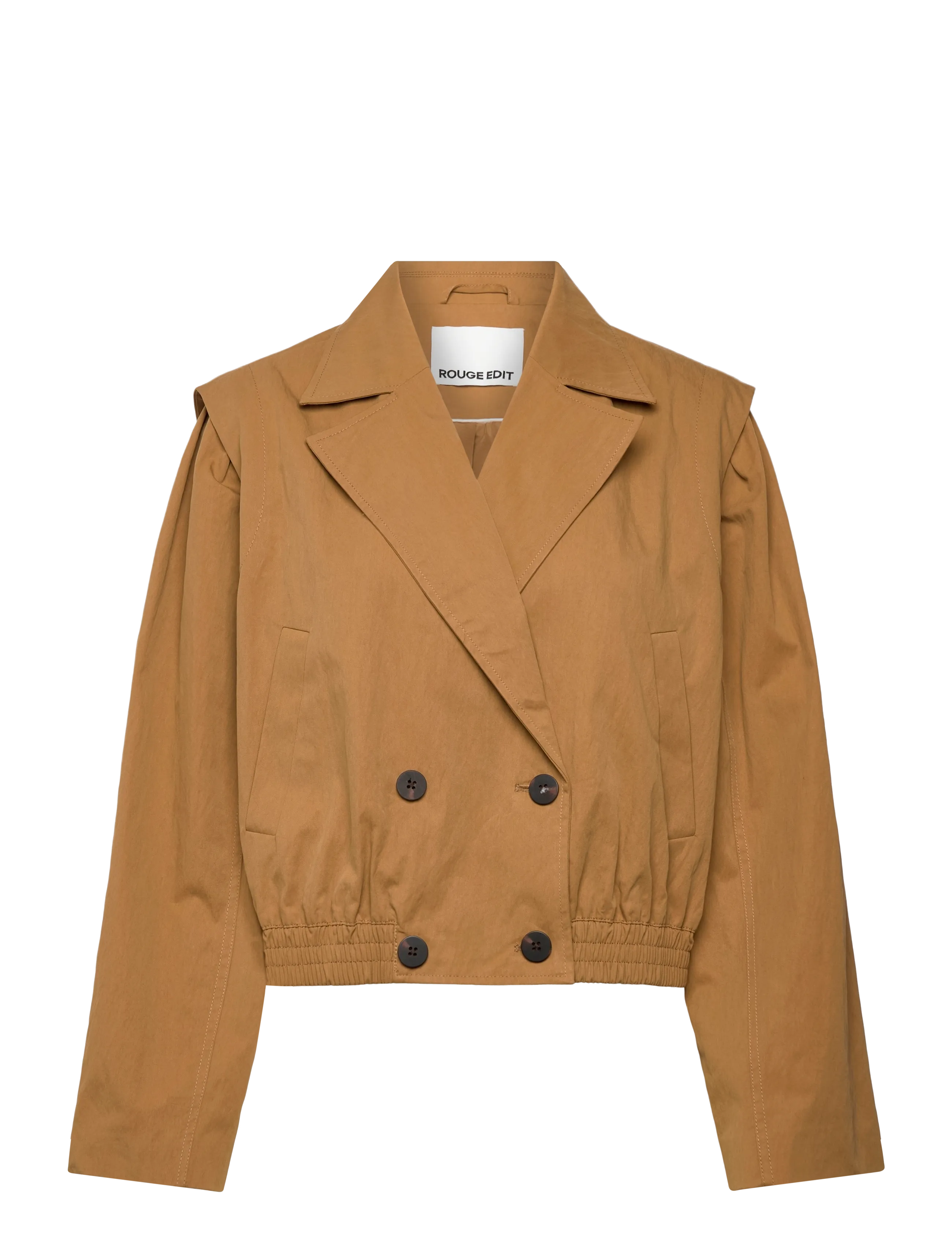 ROUGE EDIT ROUNOLA L/S SHORT JACKET/PF - Tunna jackor - DULL GOLD / brown