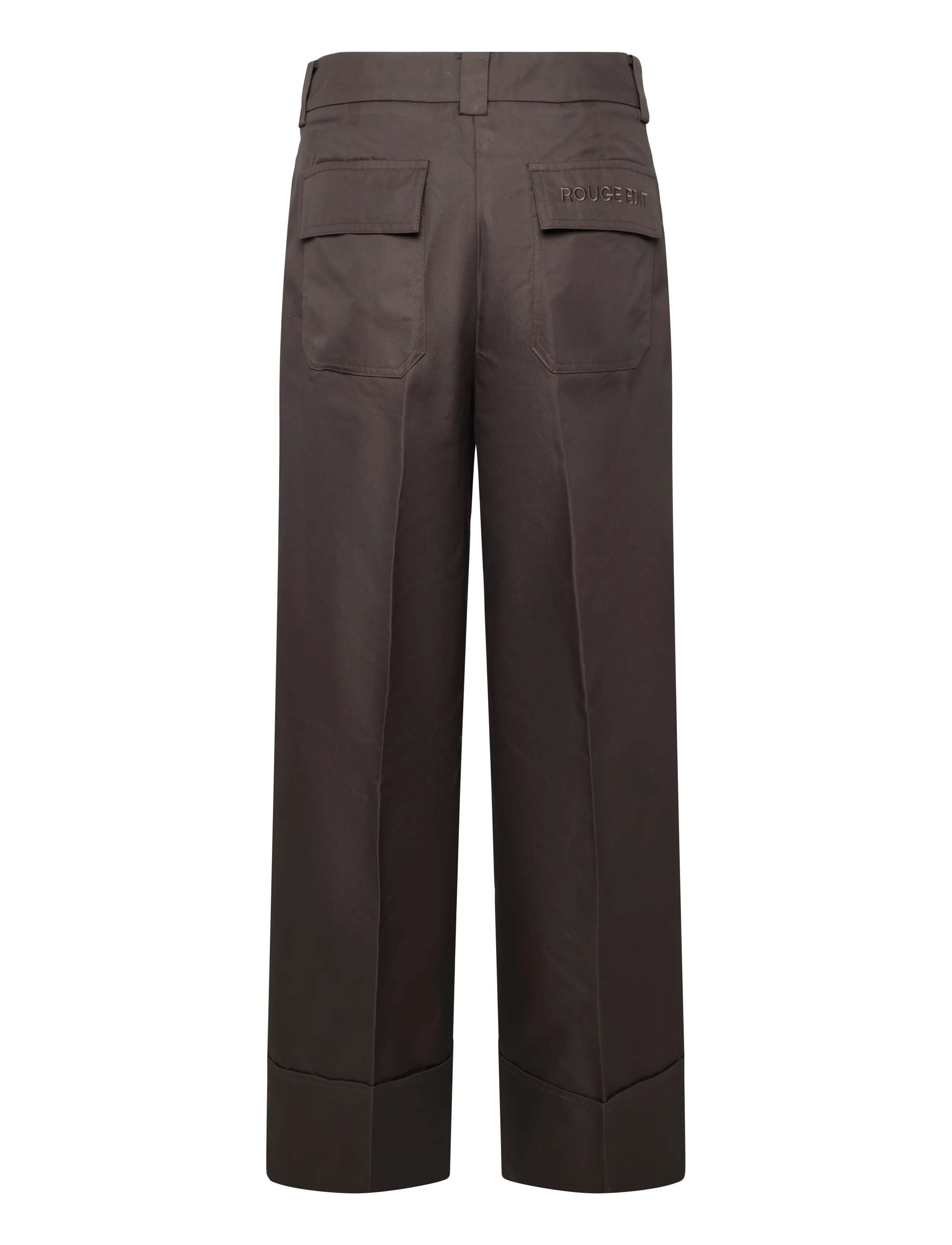 ROUGE EDIT - ROUFRANSISKA RW WF FL TROUSER/1 - hosen mit weitem bein - seal brown - 2